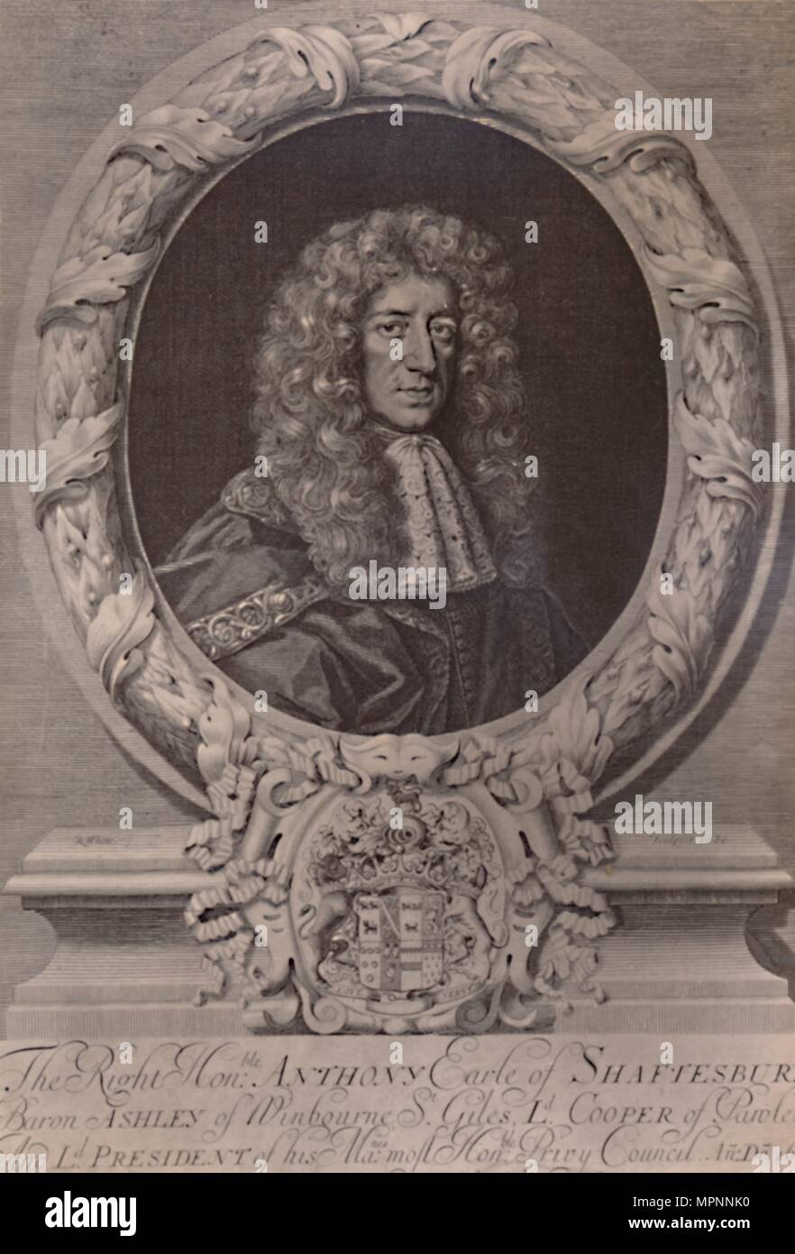 Anthony Ashley Cooper, comte de Shaftesbury, homme d'État anglais, c1680 (1894). Artiste : Robert blanc. Banque D'Images