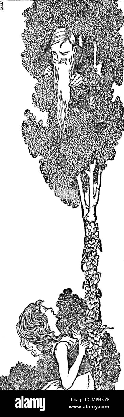 'Il était assis là à son signe', c1930. Artiste : W Heath Robinson. Banque D'Images