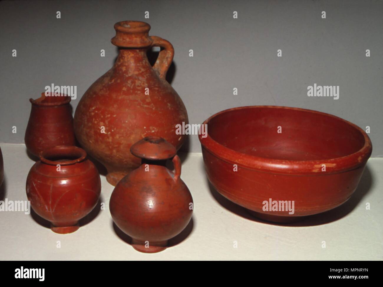 Pots romains de rênes, terra sigillata, France, 4e siècle. Artiste : Inconnu. Banque D'Images