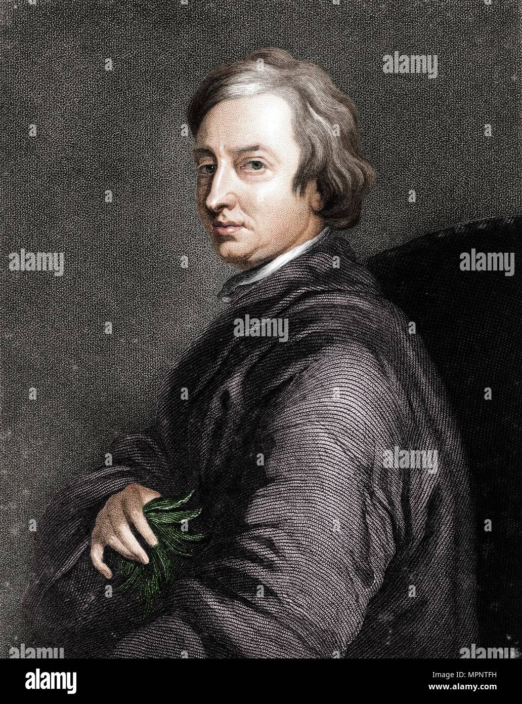 John Dryden, poète anglais du 17ème siècle. Artiste : Inconnu. Banque D'Images