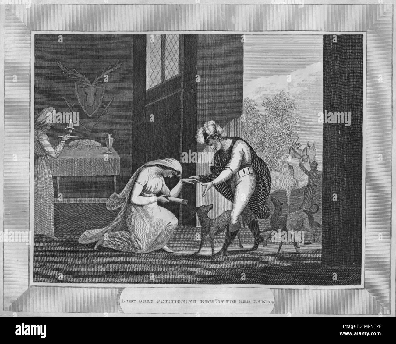 'Lady Grey Demander Edward IV pour ses terres', 1838. Artiste : Inconnu. Banque D'Images