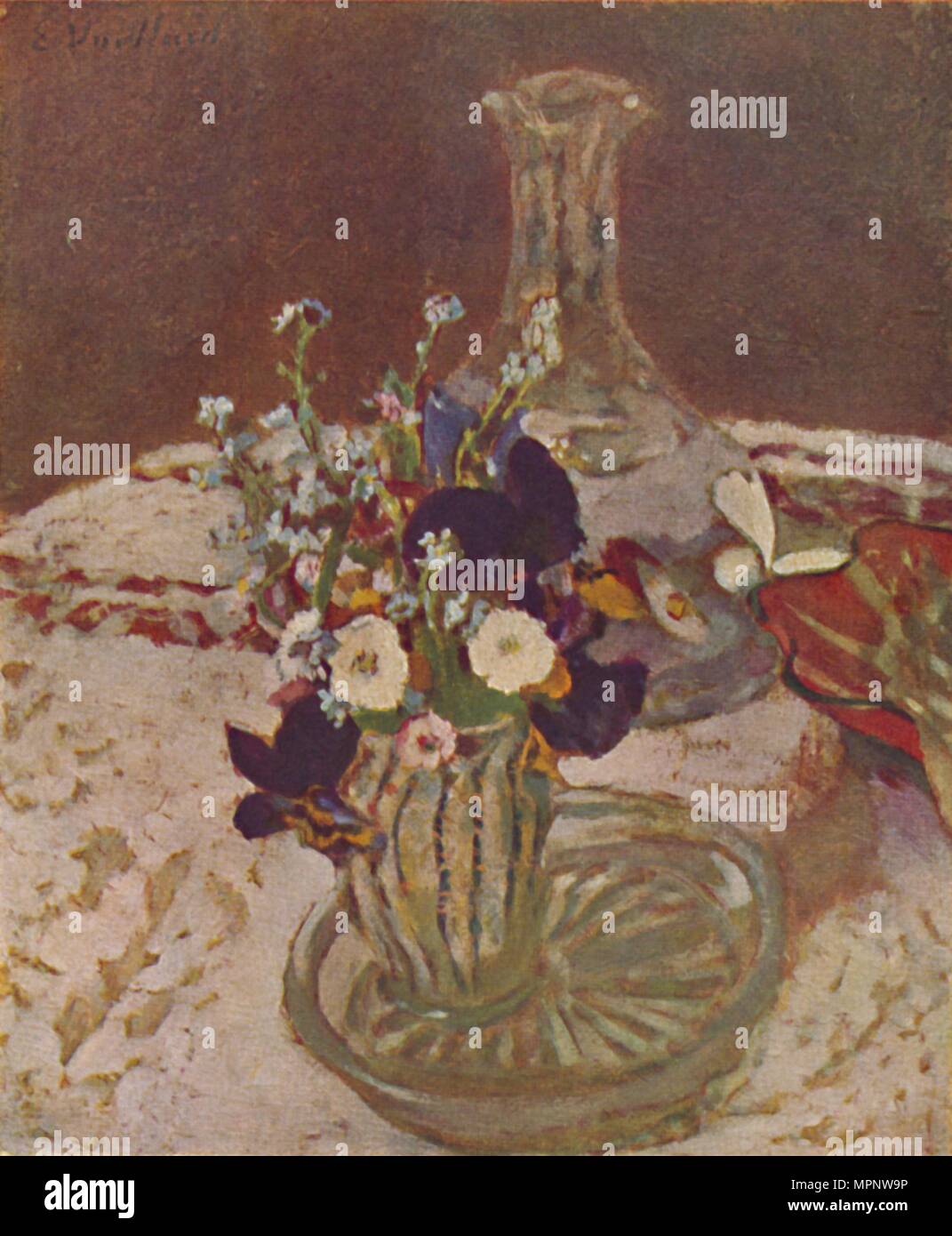 Bouquet de pensées, myosotis, pâquerettes et (vers 1900)', c1900, (1946). Artiste : Edouard Vuillard. Banque D'Images