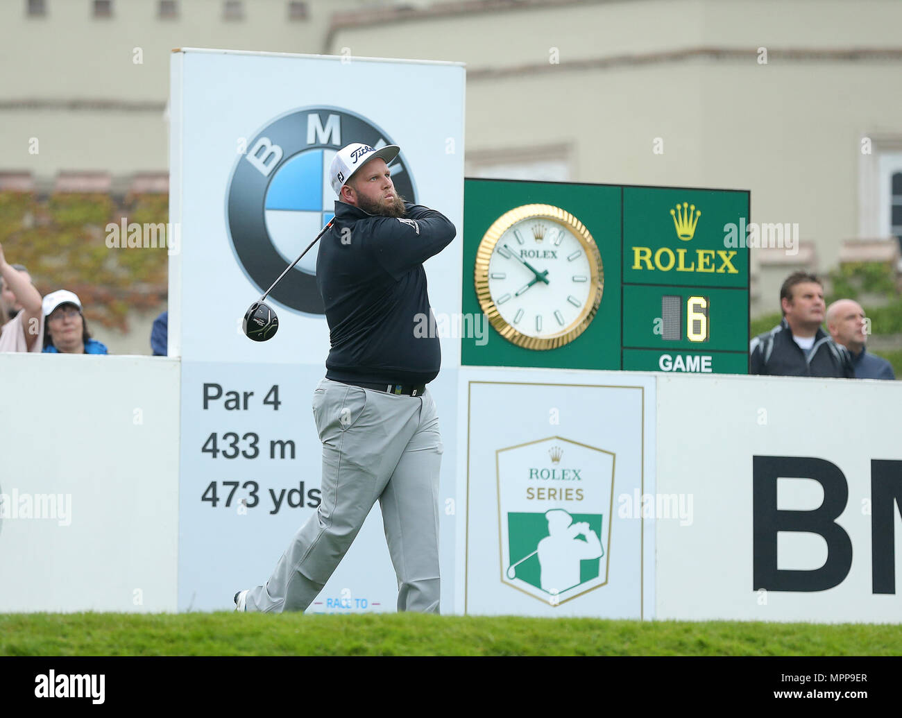 Wentworth Golf Club, Surrey, UK. 24 mai 2018. Andrew Johnston de l'Angleterre au cours de la journée 1 de la BMW PGA Championship à Wentworth Golf Club le 24 mai 2018, à Surrey, Angleterre Crédit : Paul Terry Photo/Alamy Live News Banque D'Images