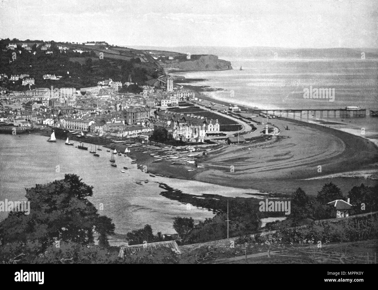 Teignmouth, c1900. Artiste : George Denney. Banque D'Images