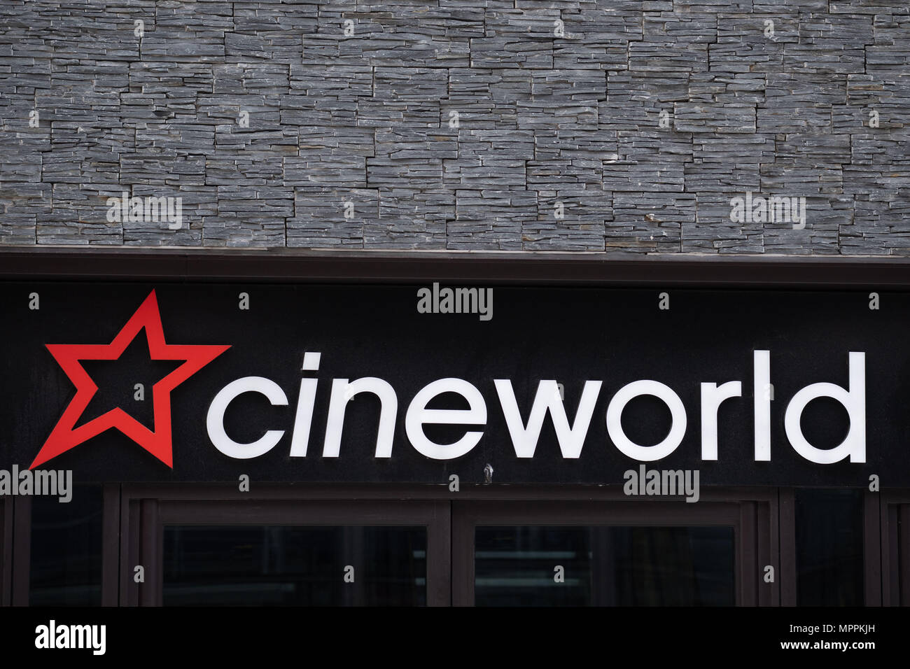 Cinéma Cineworld signe logo. Banque D'Images