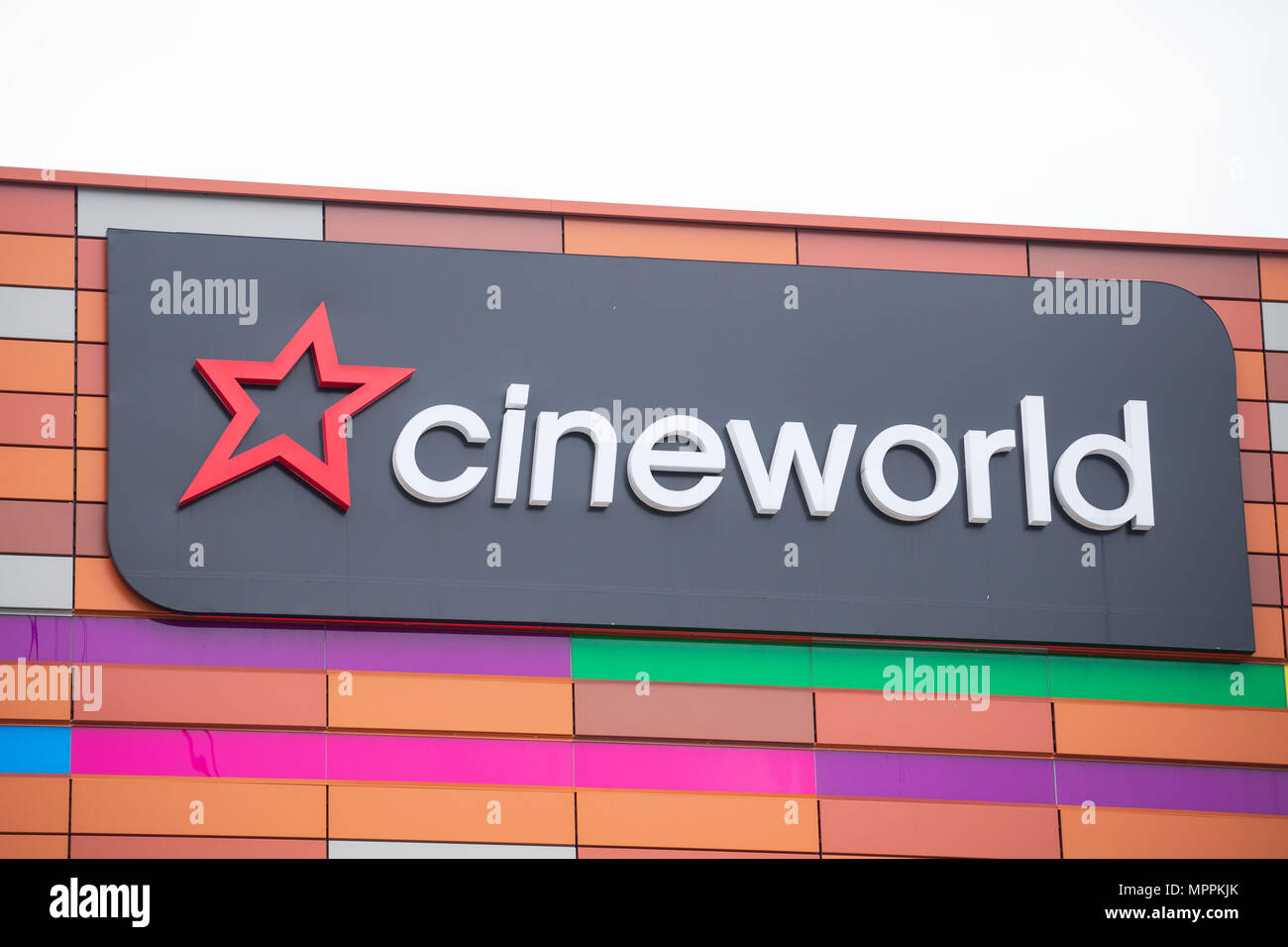 Cinéma Cineworld signe logo. Banque D'Images