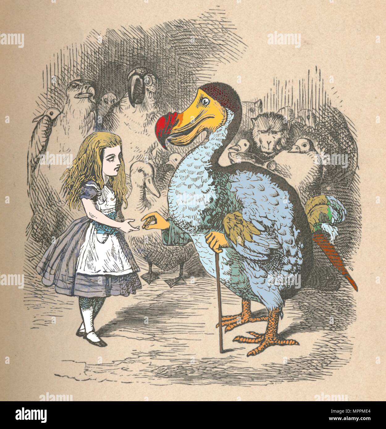 'Alice et le Dodo', 1889. Artiste : John Tenniel. Banque D'Images