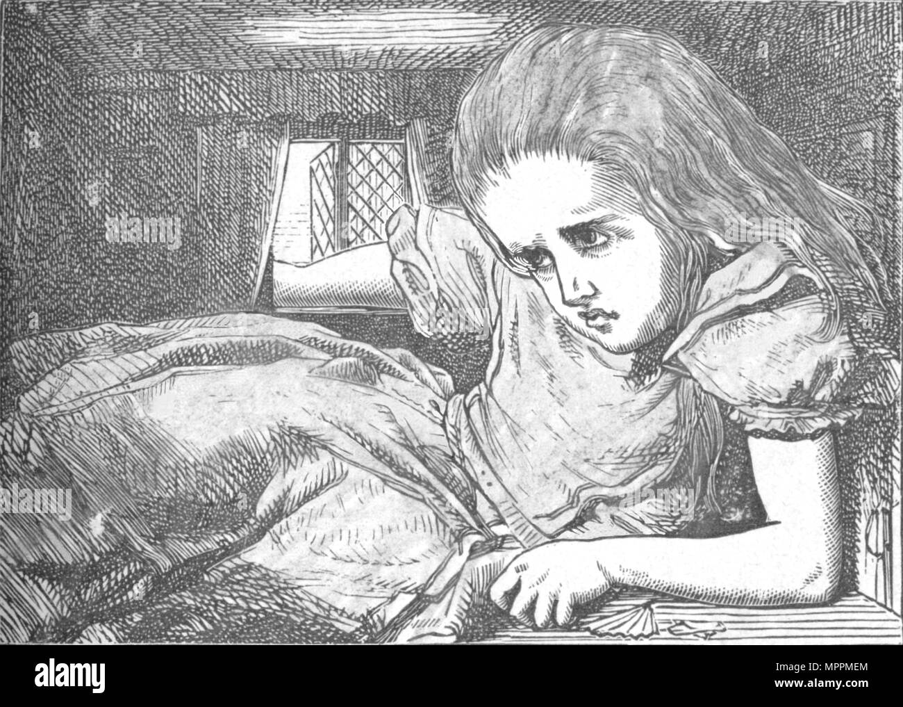 'Alice, comme elle devient de plus en plus', 1889. Artiste : John Tenniel. Banque D'Images