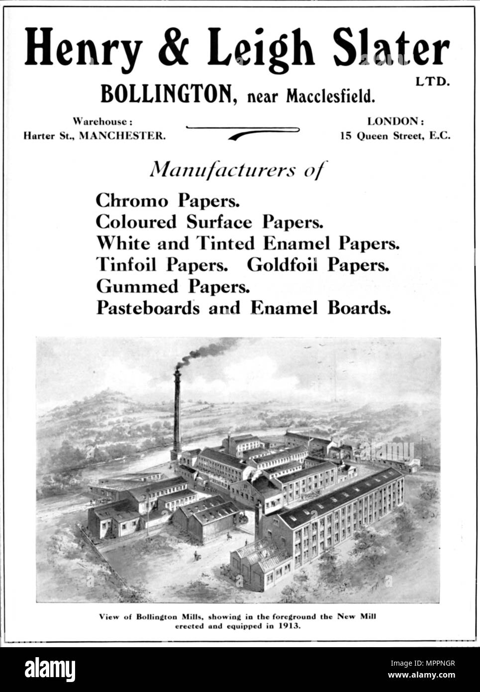 'Henry & Leigh Ltd. Slater - annonce', 1916. Artiste : Inconnu. Banque D'Images