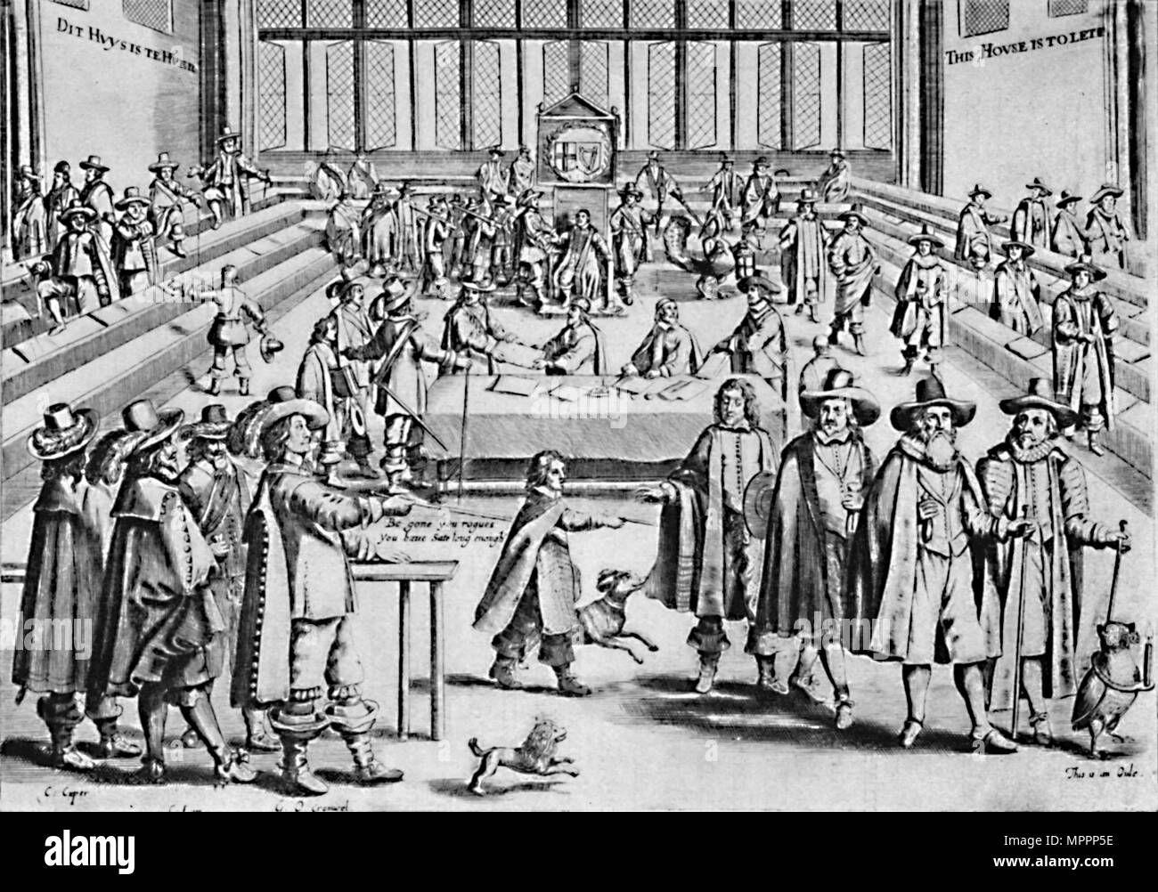 'Oliver Cromwell dissolvant le Long Parlement', 1653, (1903). Artiste : Inconnu. Banque D'Images