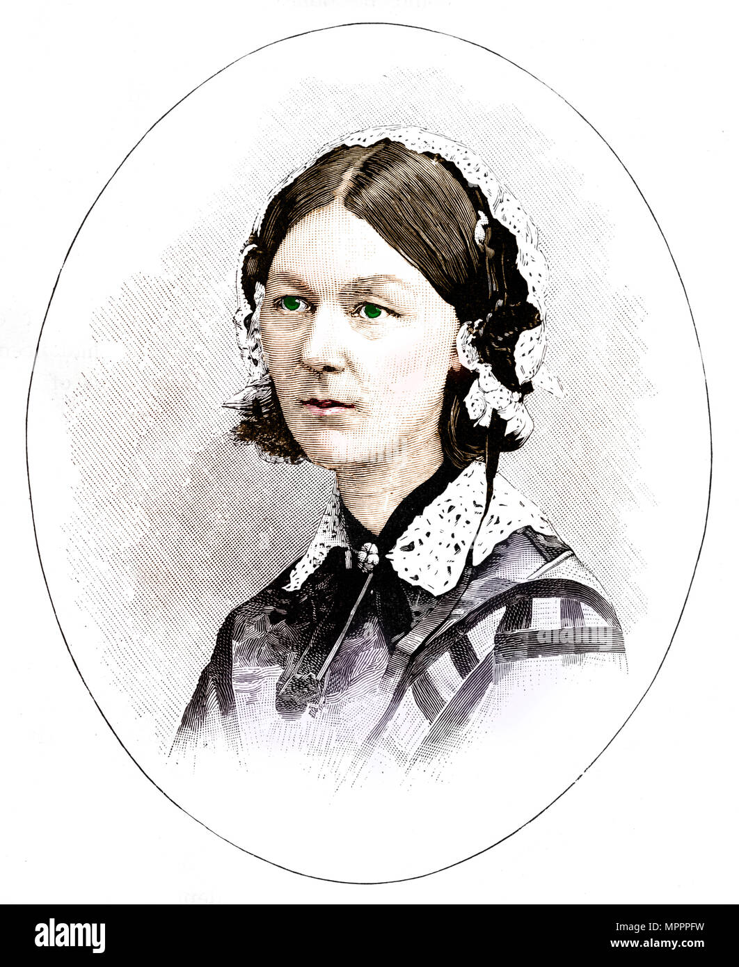 Florence Nightingale (1820-1910), infirmière britannique. Artiste : Inconnu. Banque D'Images