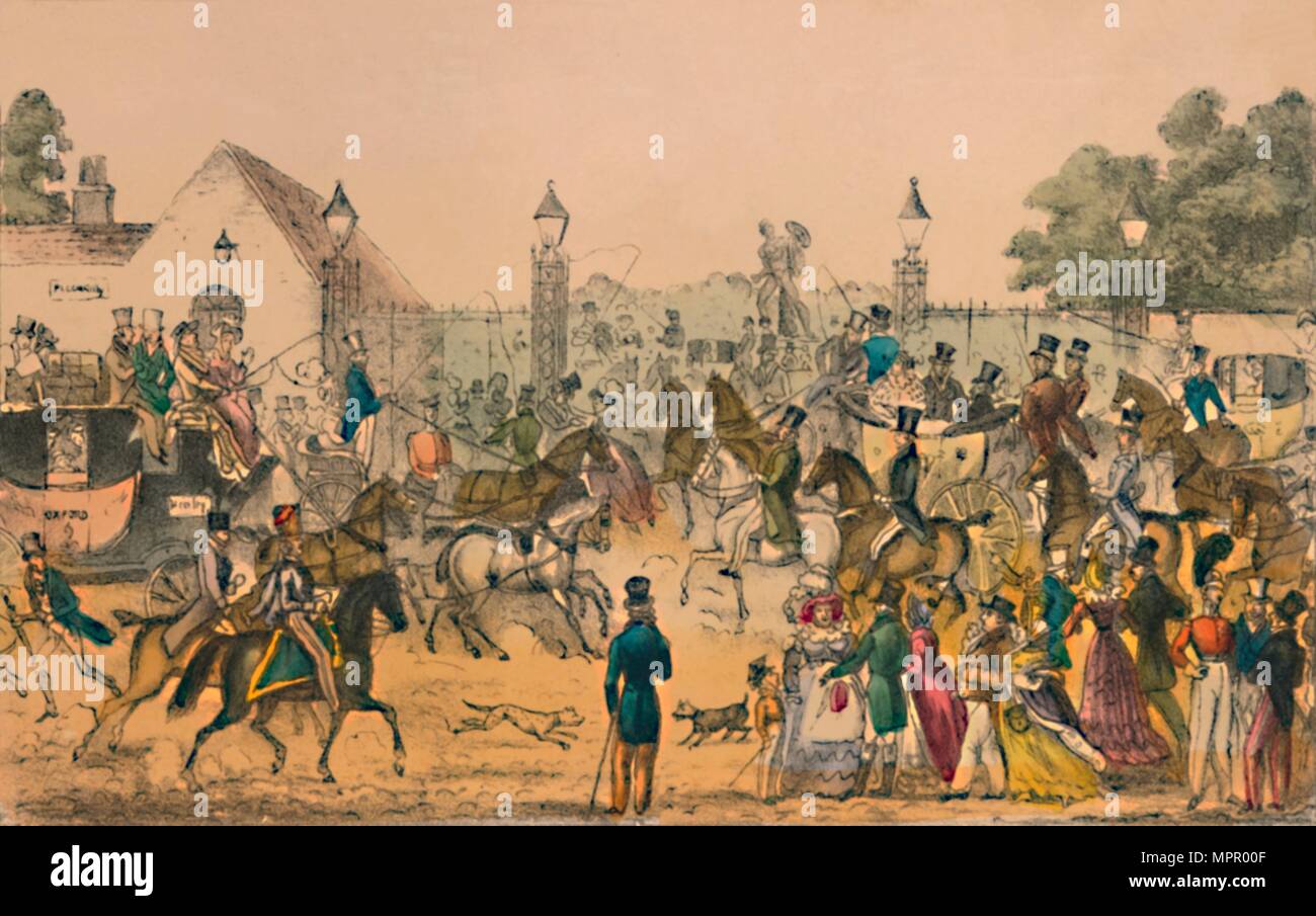 Hyde Park Corner, '1825', c1870. Artiste : Inconnu. Banque D'Images