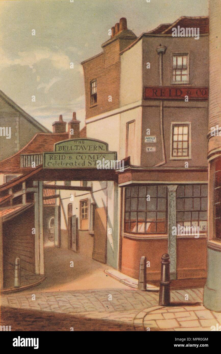 Bell Tavern, Addle Hill, Londres, 1868. Artiste : JT Wilson. Banque D'Images