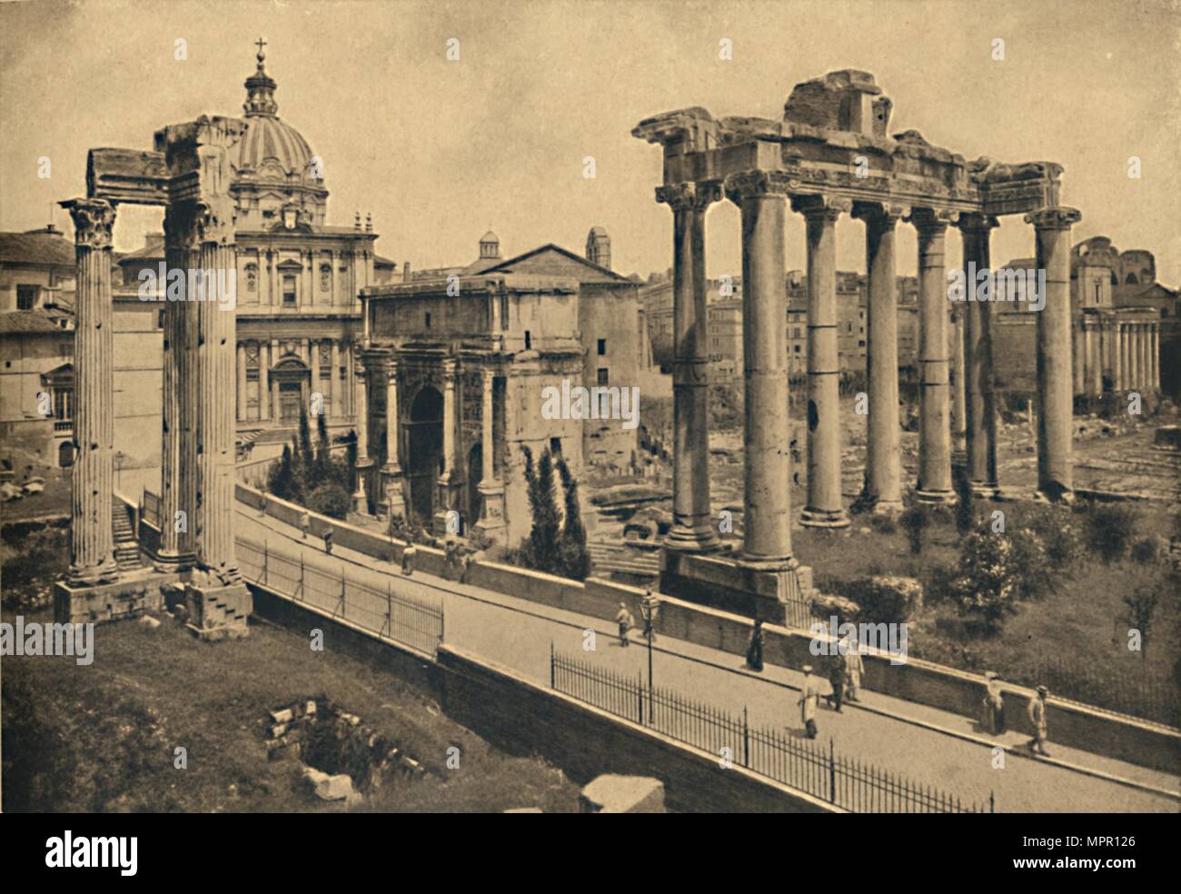 'Roma - Forum Romain', 1910. Artiste : Inconnu. Banque D'Images