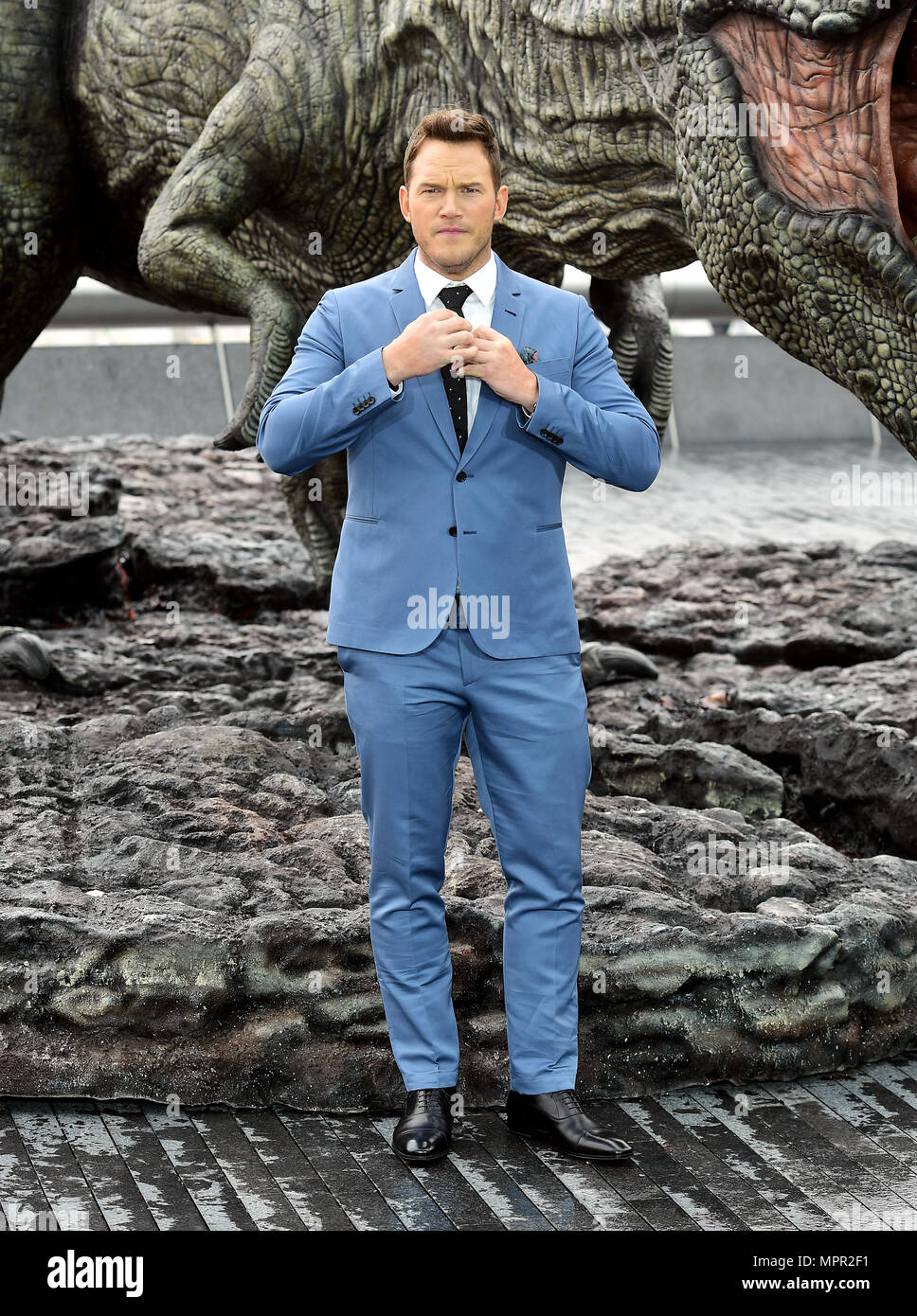Chris Pratt assistant à une séance de photos pour un monde Jurassique : royaume déchu, qui a eu lieu à la Strada, Londres. Banque D'Images
