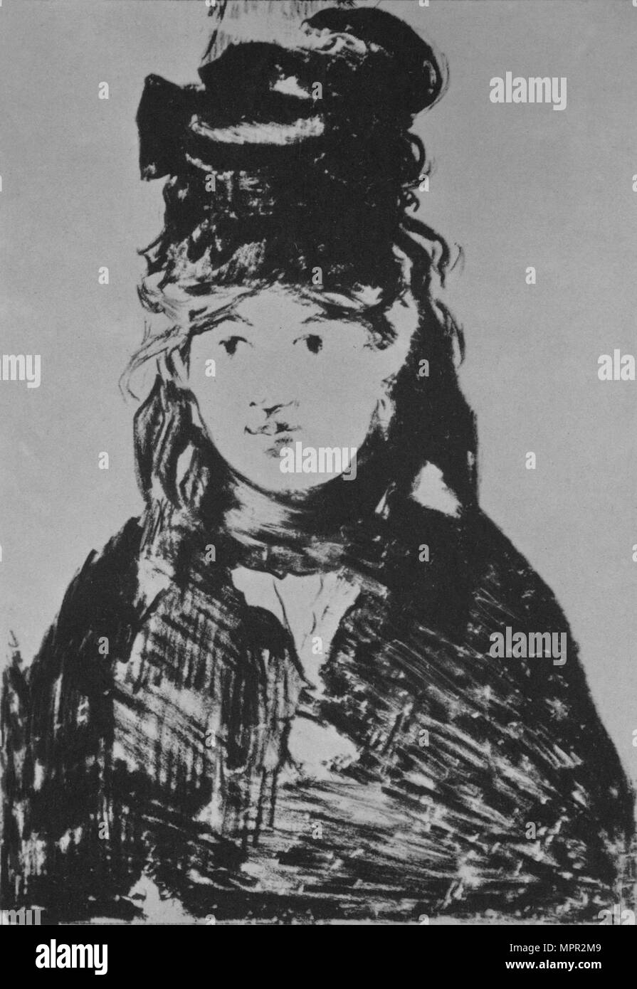 Berthe morisot manet Banque d'images noir et blanc - Alamy