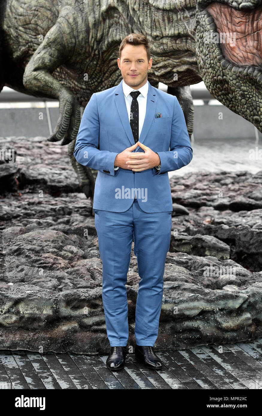 Chris Pratt assistant à une séance de photos pour un monde Jurassique : royaume déchu, qui a eu lieu à la Strada, Londres. Banque D'Images