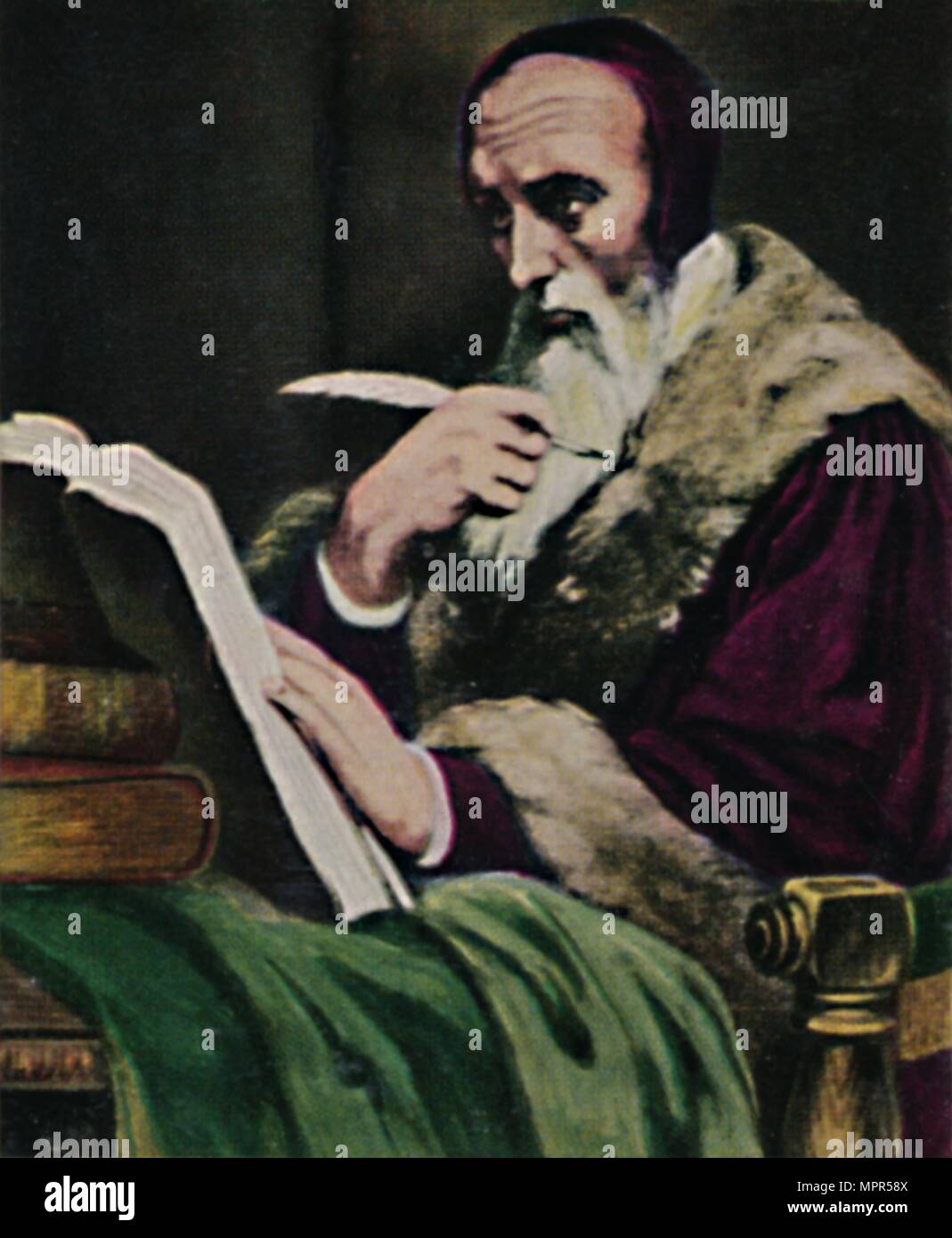 'Calvin 1509-1564. - Gemälde von Scheffer', 1934. Artiste : Inconnu. Banque D'Images