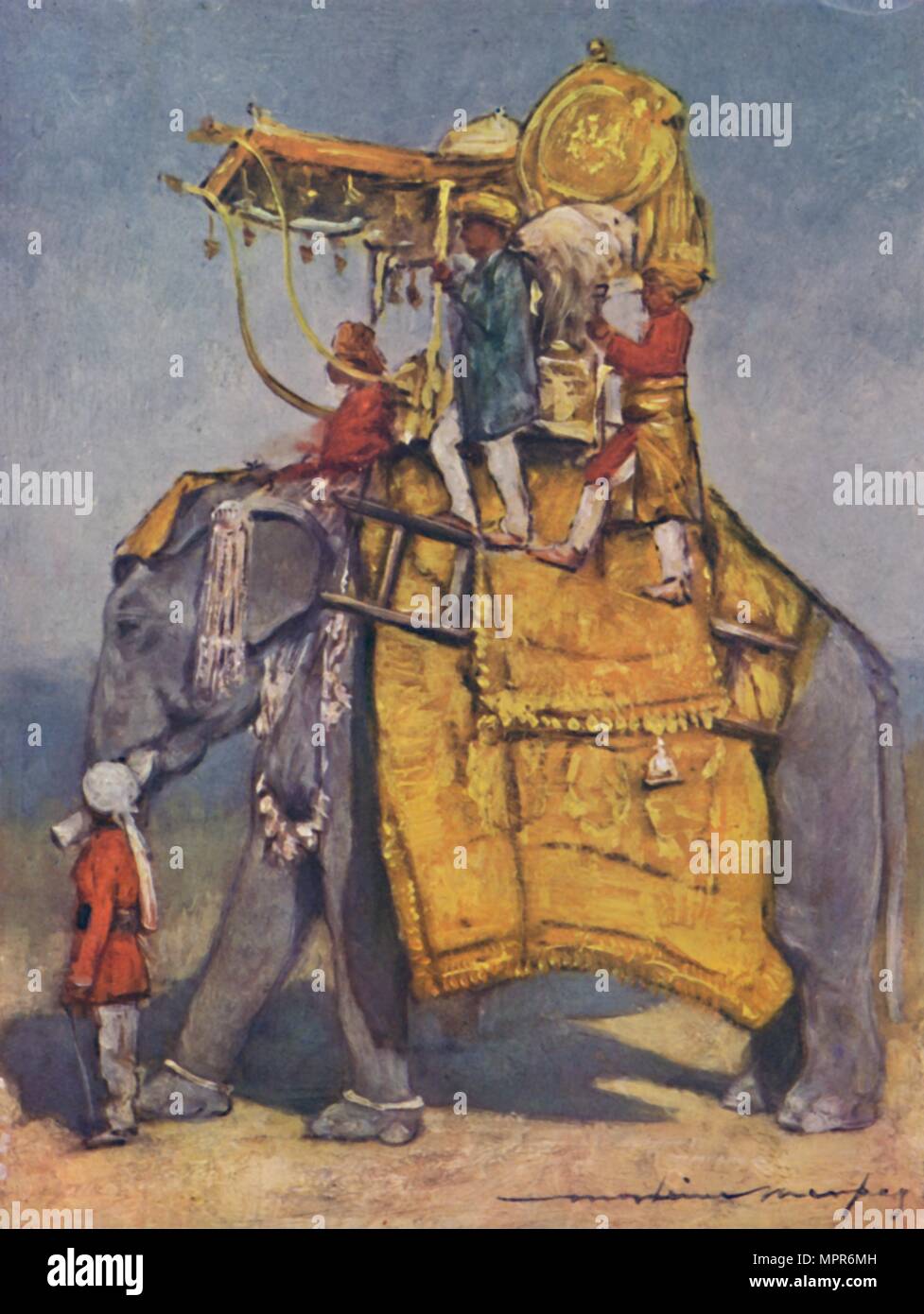 'Un État Éléphant dans tous ses aspects", 1903. L'artiste : Mortimer Menpes. Banque D'Images