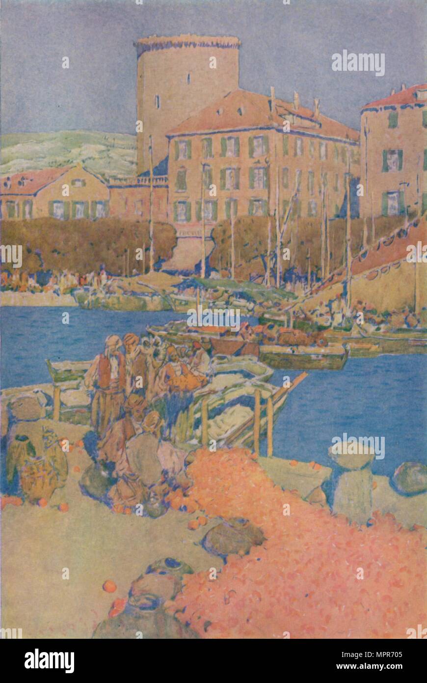 'La Market-Place à Spalato', 1913. Artiste : Jules Guerin. Banque D'Images