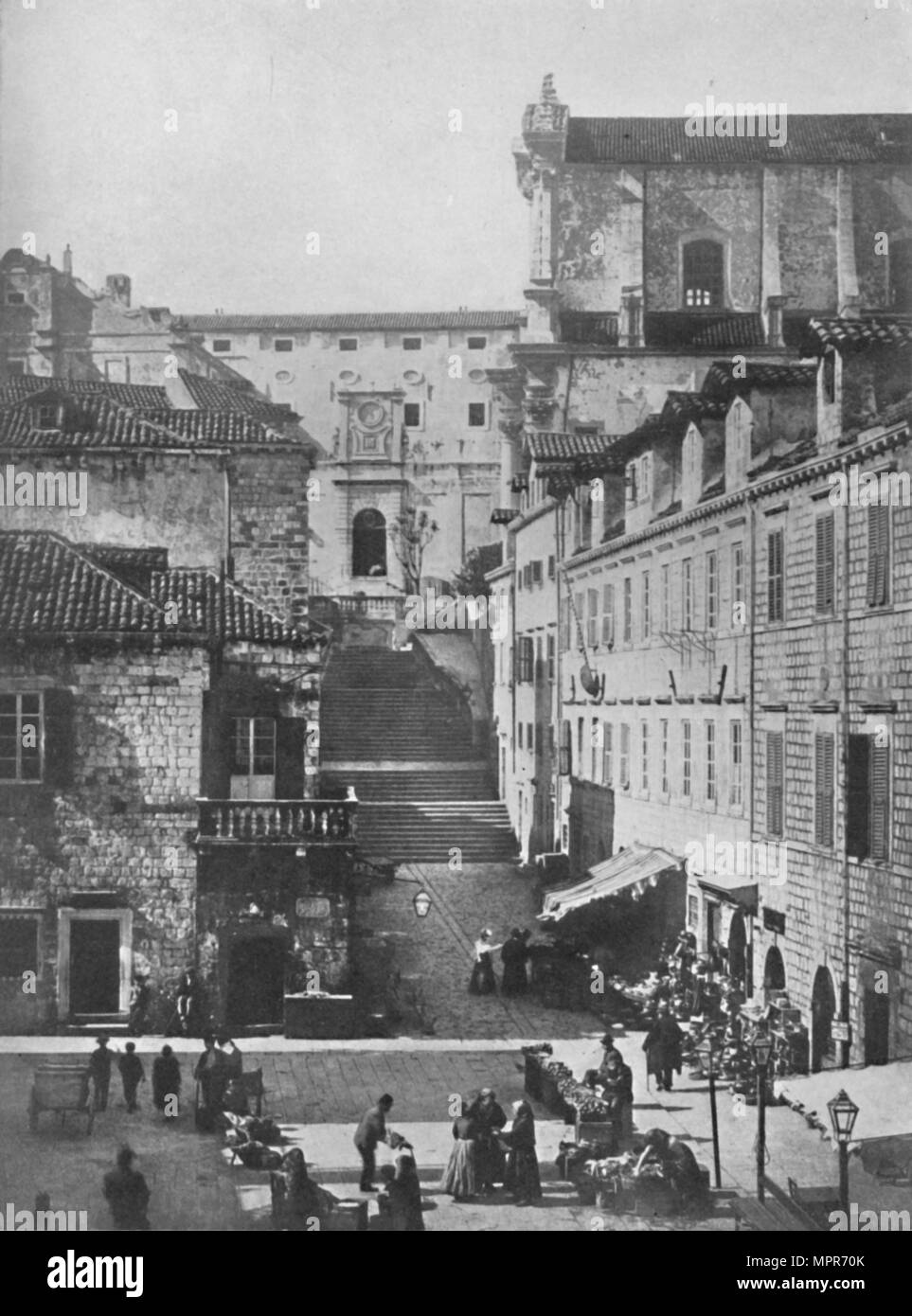 "L'église des Jésuites et de l'hôpital militaire, Raguse', 1913. Artiste : Inconnu. Banque D'Images