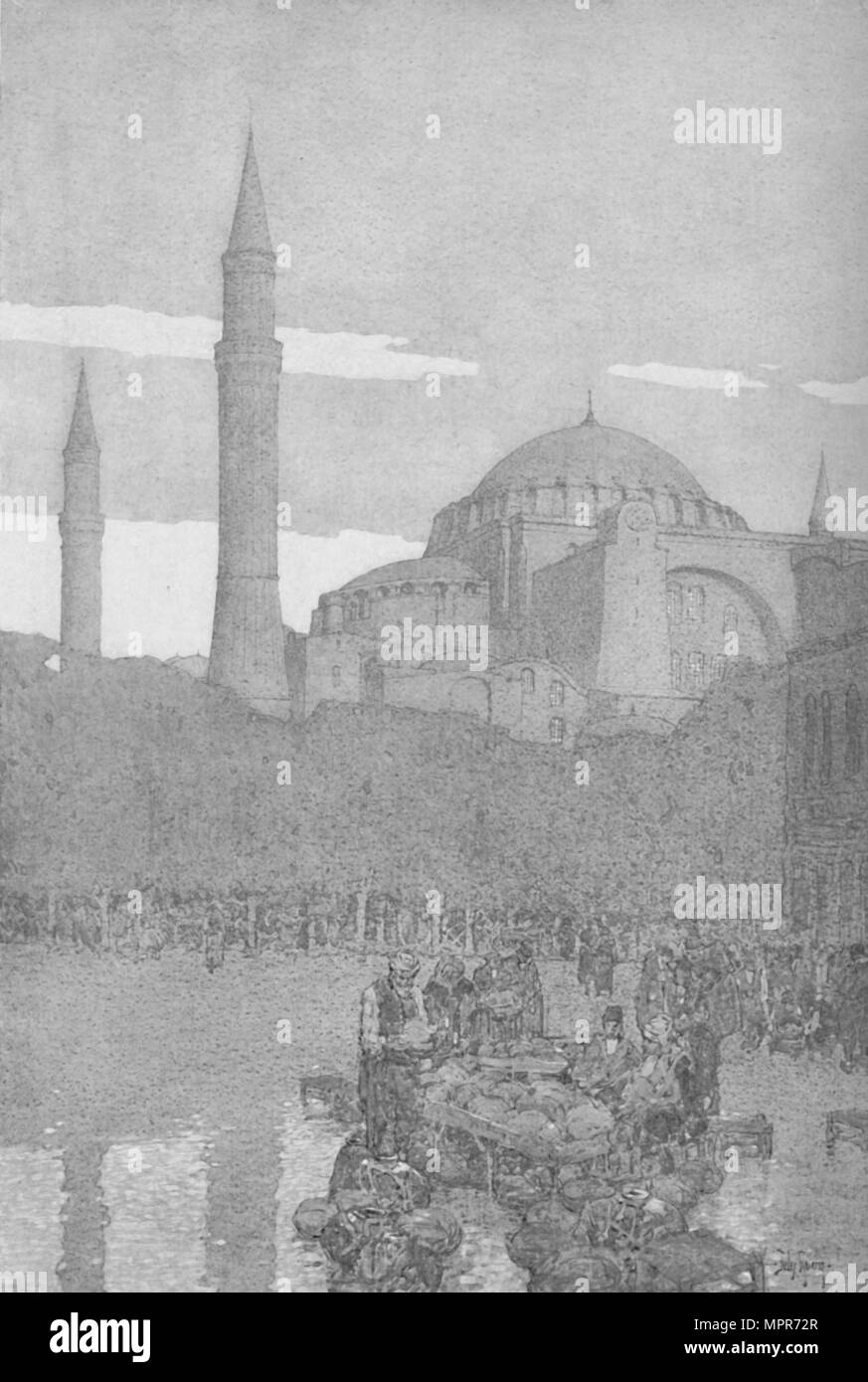 'La Mosquée de Santa Sophia', 1913. Artiste : Jules Guerin. Banque D'Images