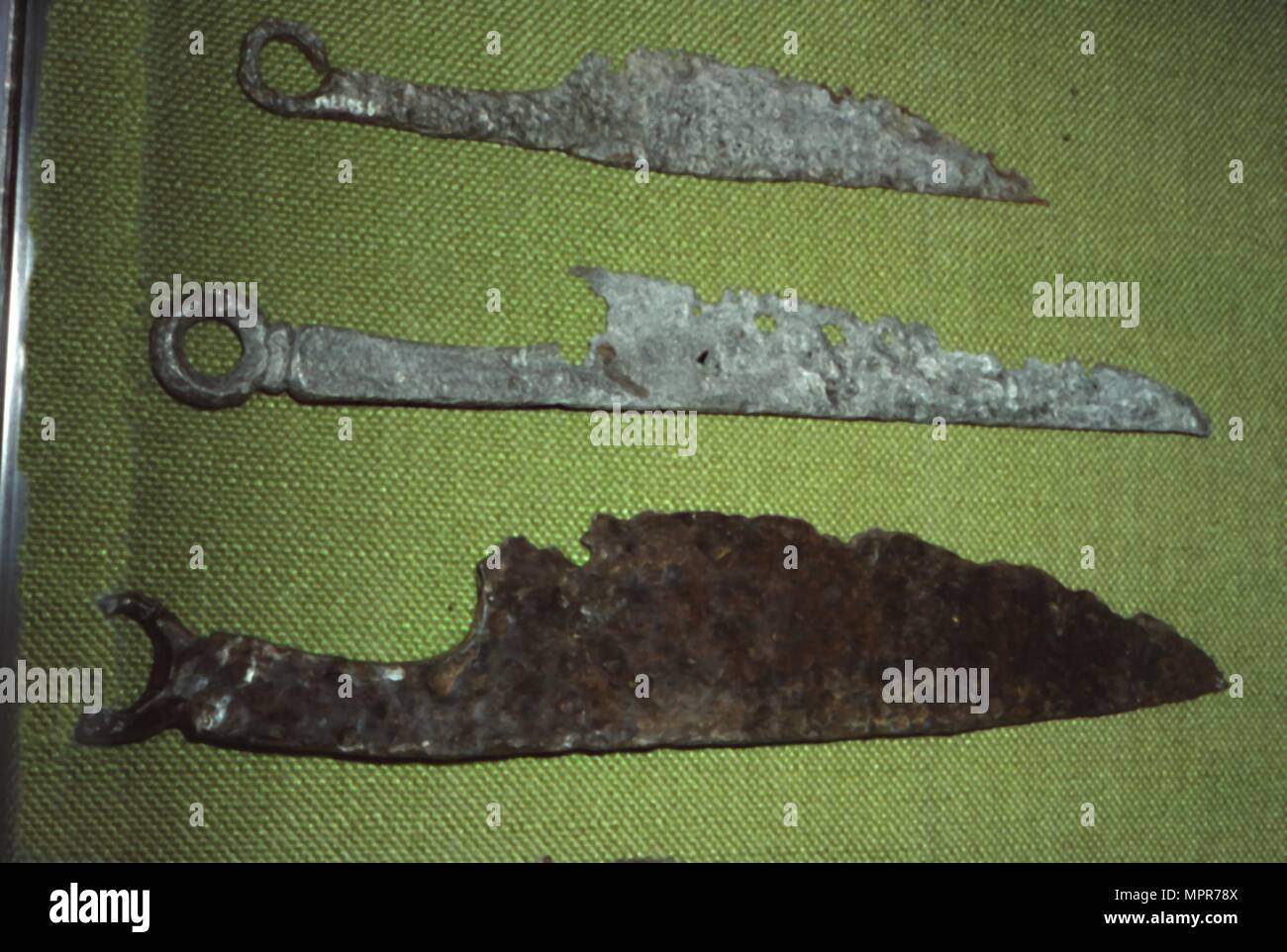 Fer celtique de l'âge du fer, des couteaux, de l'Allemagne, 1er siècle avant J.-C.. Artiste : Inconnu. Banque D'Images