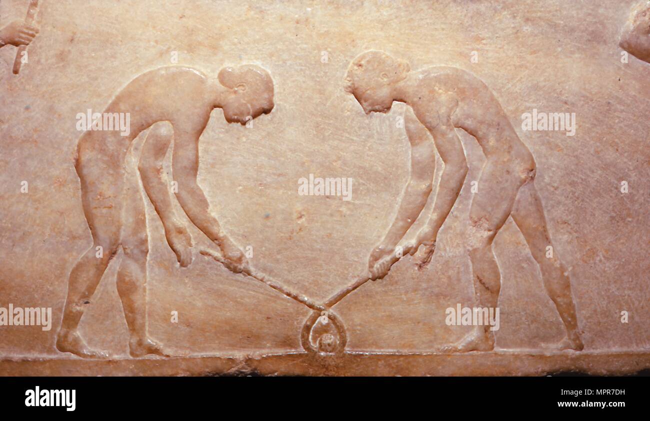 Jeux d'un grec en relique, c490 BC. Artiste : Themistocles. Banque D'Images