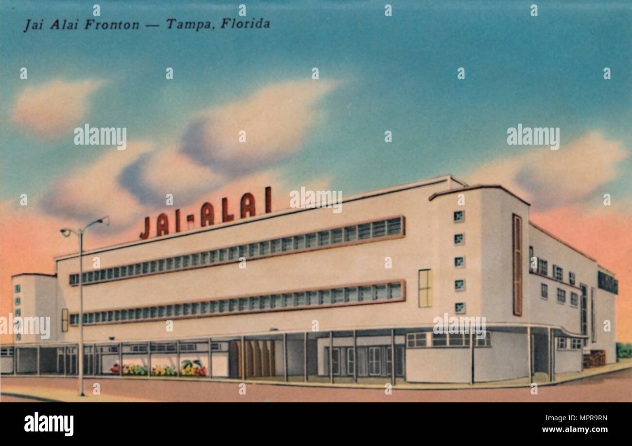 'Jai Alai Fronton - Tampa, Floride', c1940s. Artiste : Inconnu. Banque D'Images