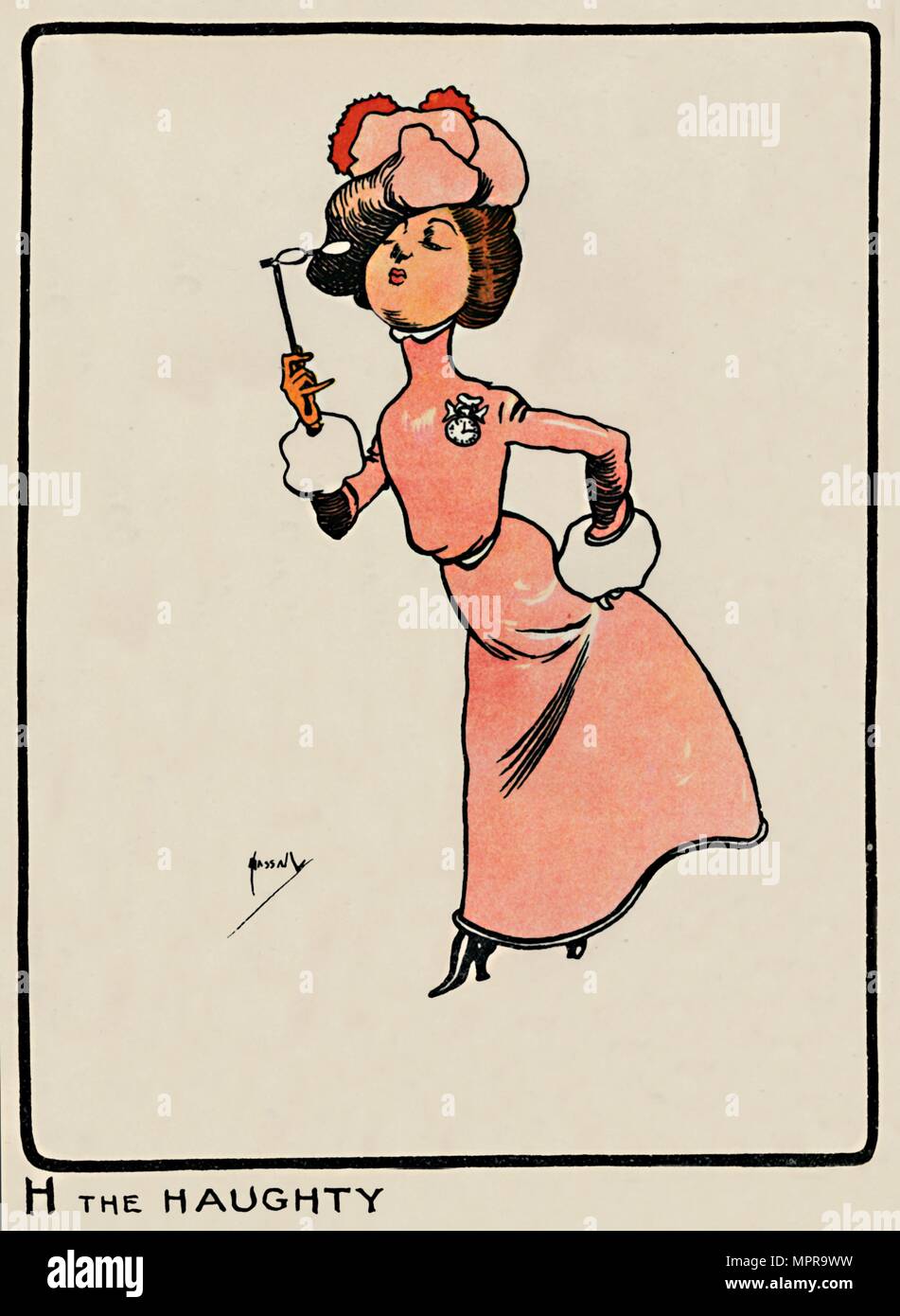 'H', 1903 Les orgueilleux. Artiste : John Hassall. Banque D'Images