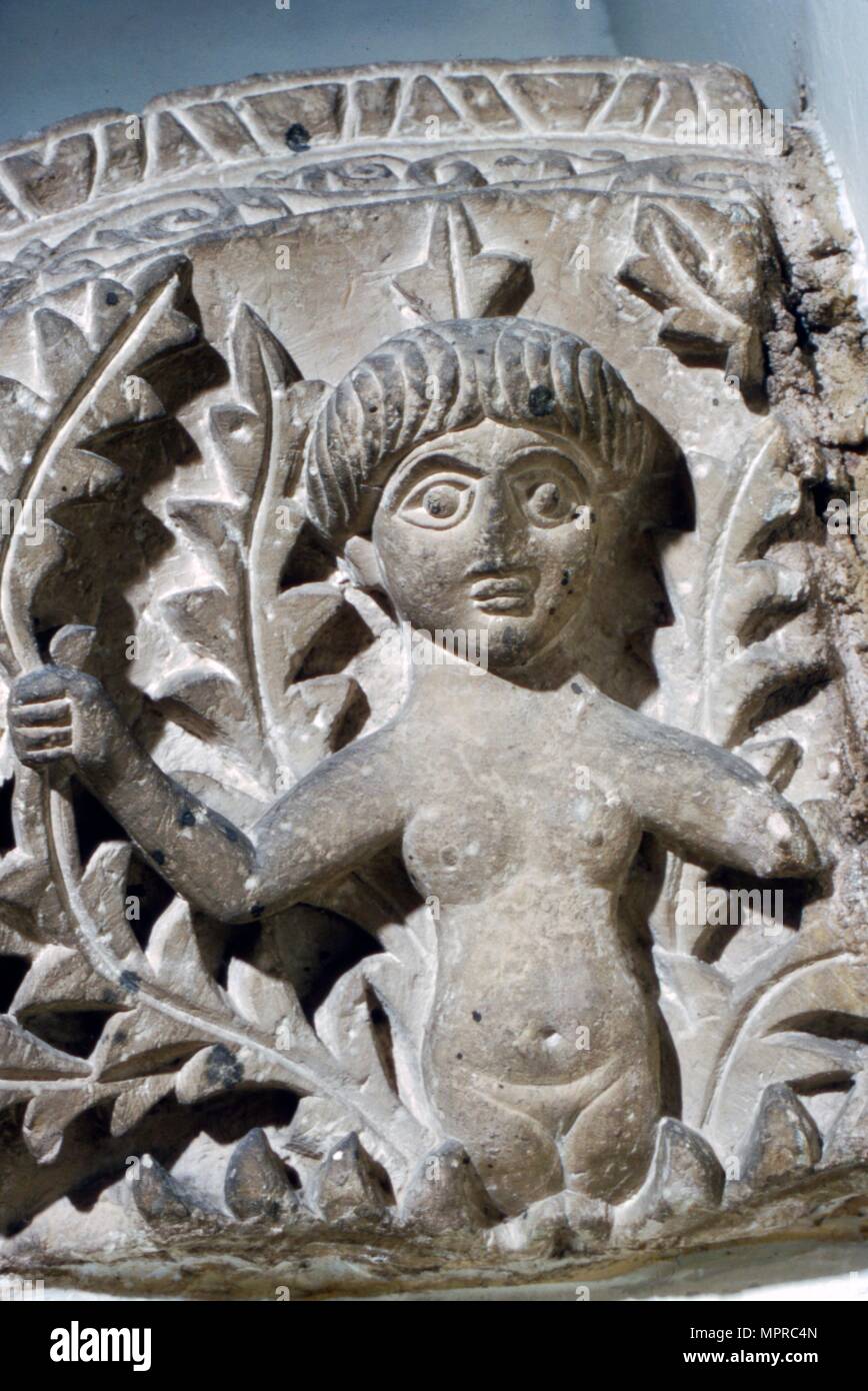 Daphné, carving, Copte, Beni-Soueff Ahnassia, Égypte, 3e siècle. Artiste : Inconnu. Banque D'Images