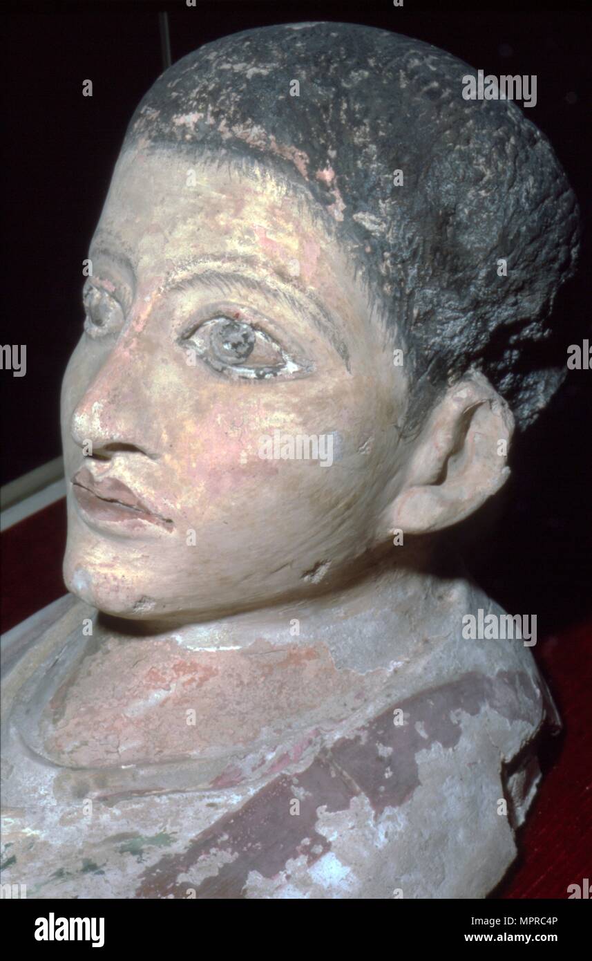 Masque funéraire d'un adolescent, égyptienne, 2e siècle. Artiste : Inconnu. Banque D'Images