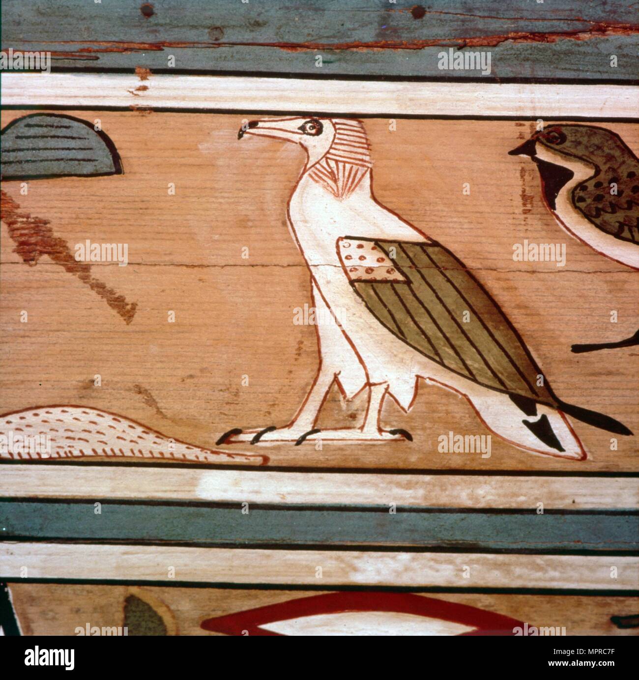 Vulture sur la paroi interne du cercueil de steward, Seni de El Bersha, Égypte, c2000 BC. Artiste : Inconnu. Banque D'Images