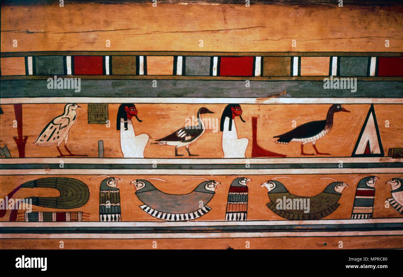 Les hiéroglyphes égyptiens à l'intérieur de cercueil extérieur de steward, Seni de El Bersha, Égypte, c2000 BC. Artiste : Inconnu. Banque D'Images