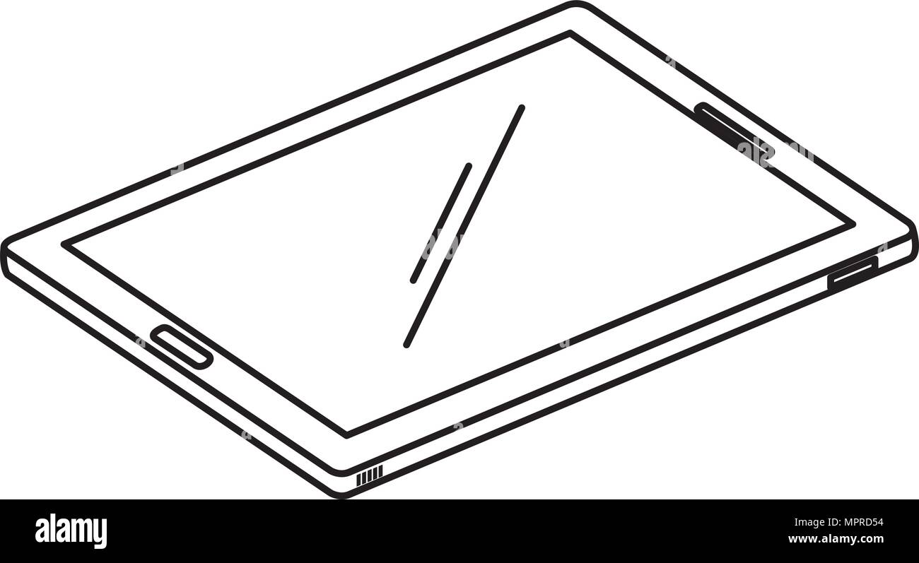 Tablette icône isométrique Illustration de Vecteur