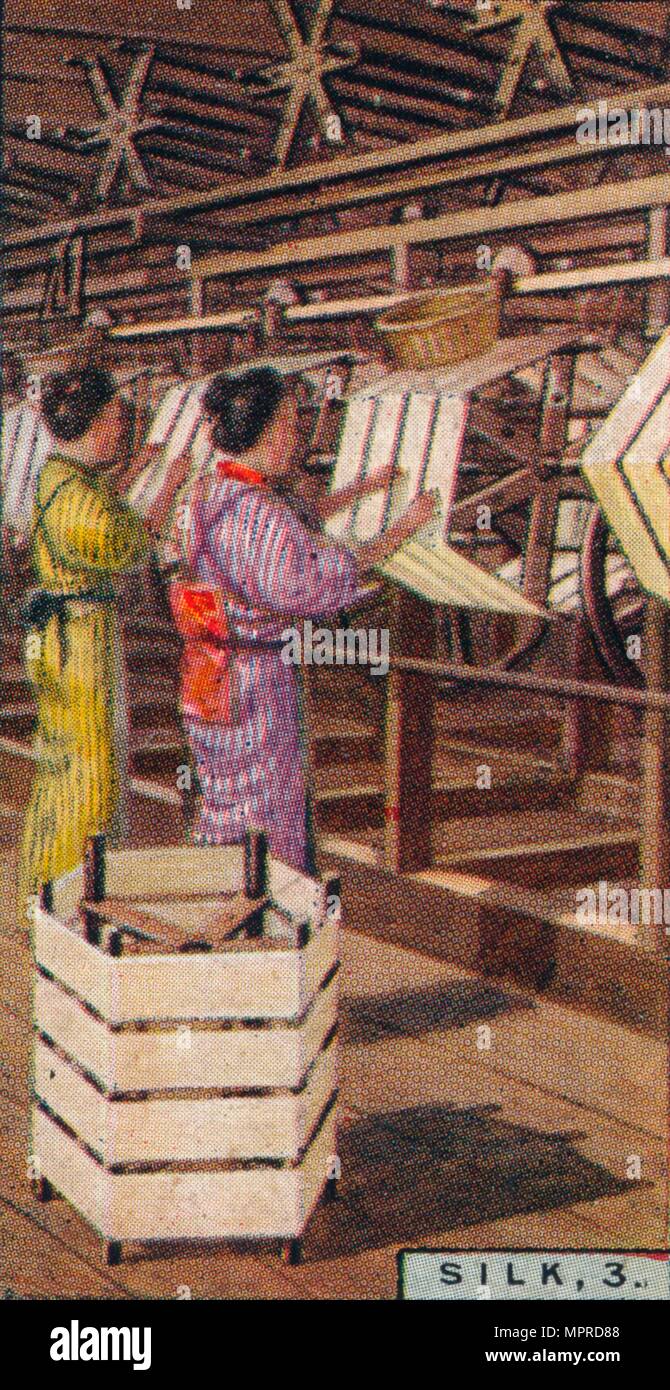 3, de la soie. - Le choc de la soie, du Japon", 1928. Artiste : Inconnu. Banque D'Images