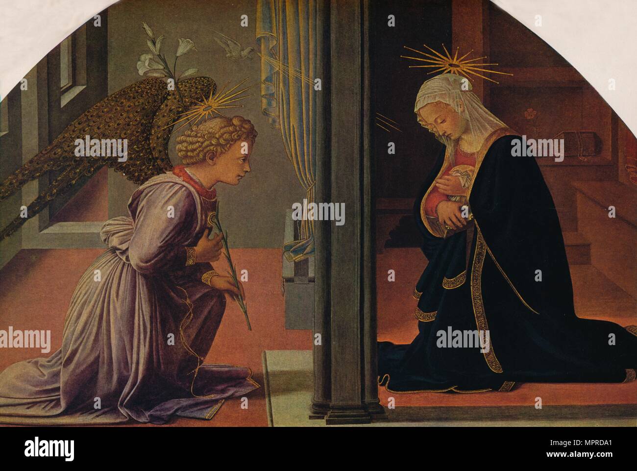 'L'annonciation', c1435-1440. Artiste : Filippo Lippi. Banque D'Images