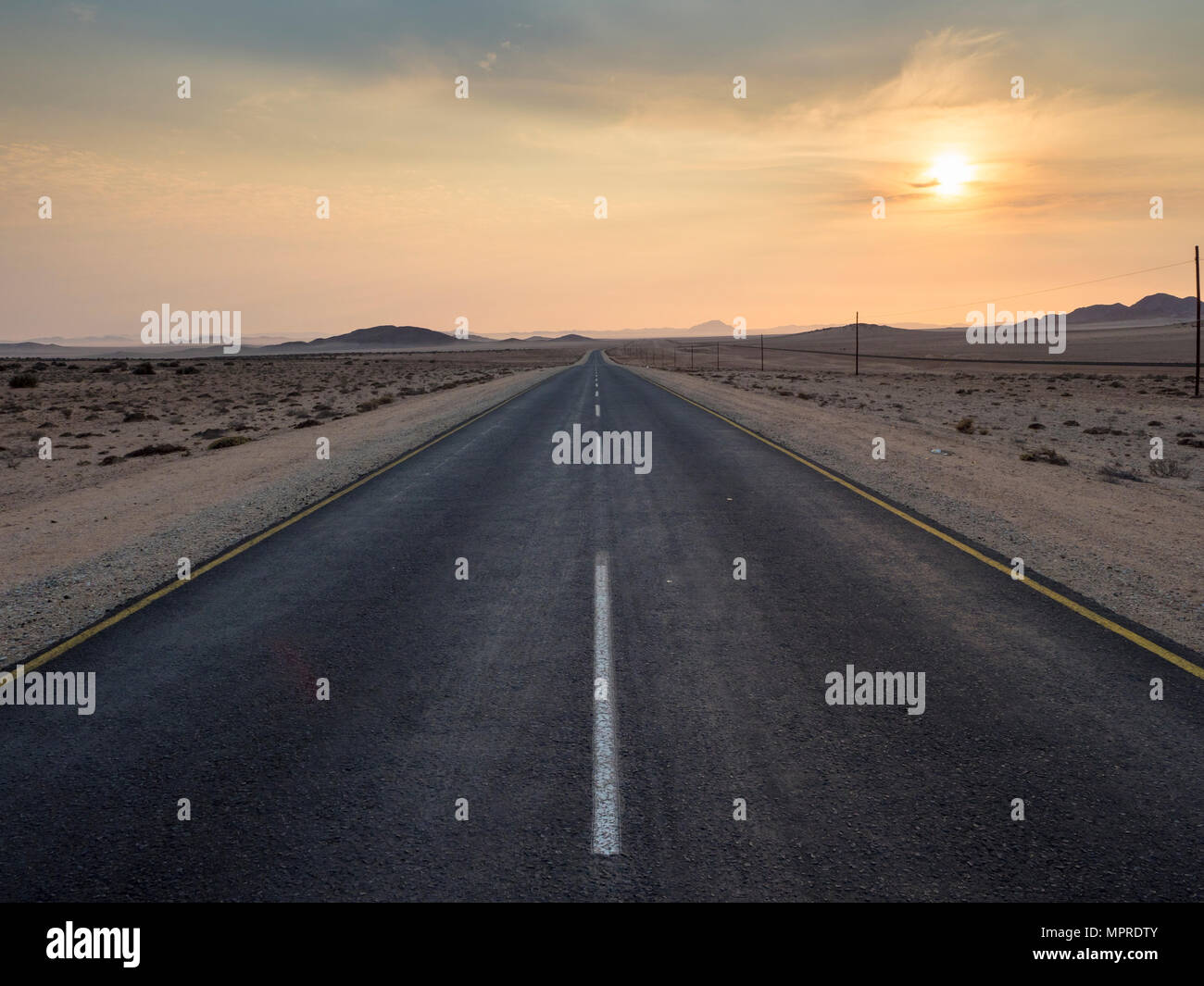 L'Afrique, la Namibie, B4 le matin Banque D'Images