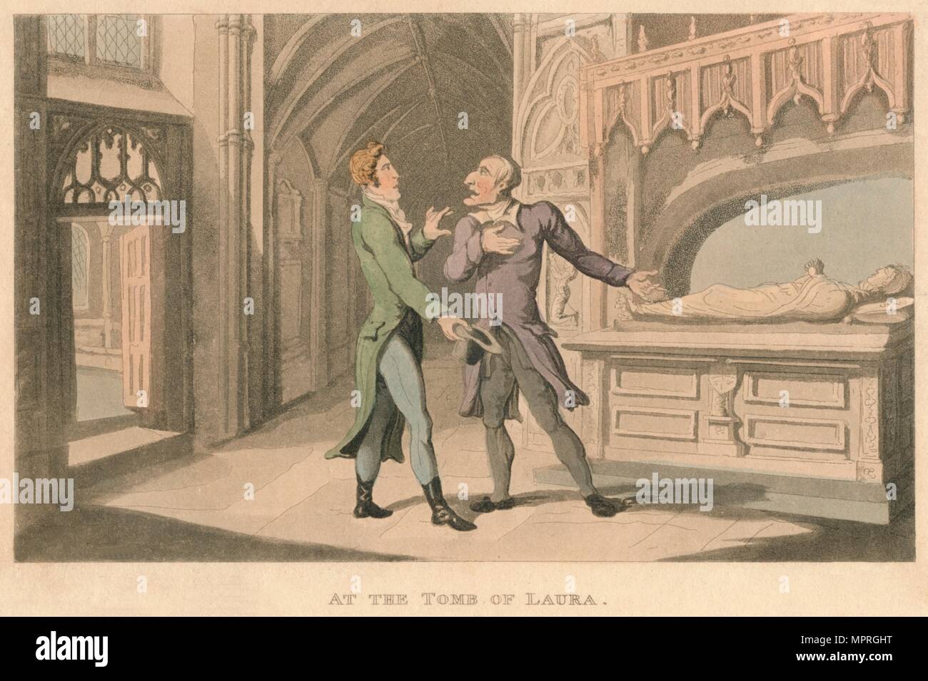 "Sur la tombe de Laura', 1821. Artiste : Thomas ROWLANDSON. Banque D'Images