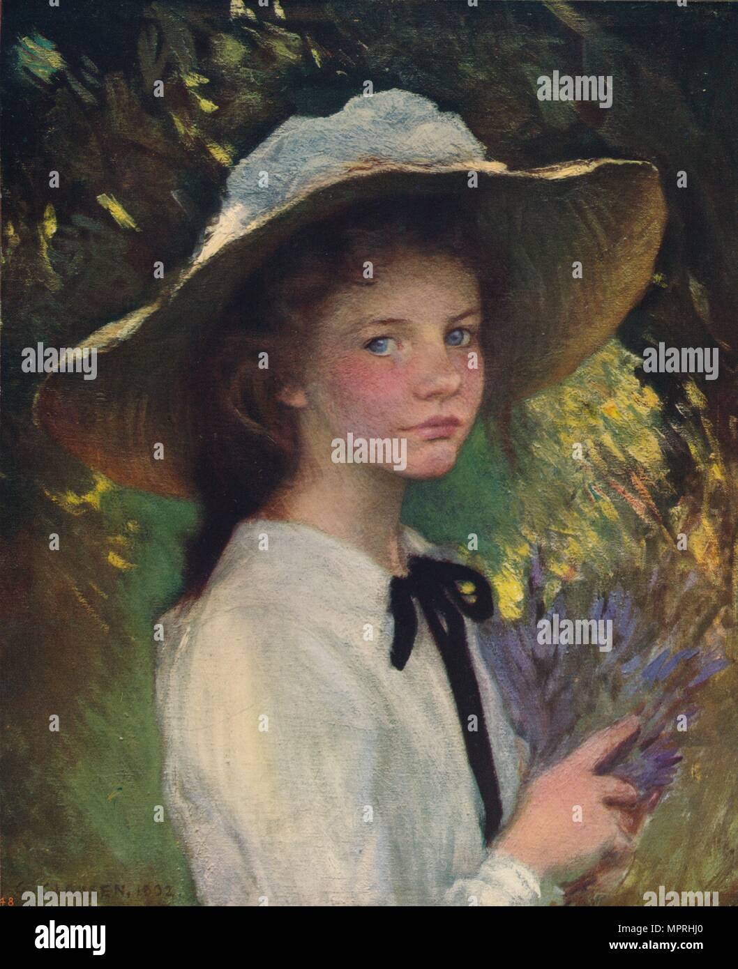 'Kitty', c1915. Artiste : George Clausen. Banque D'Images