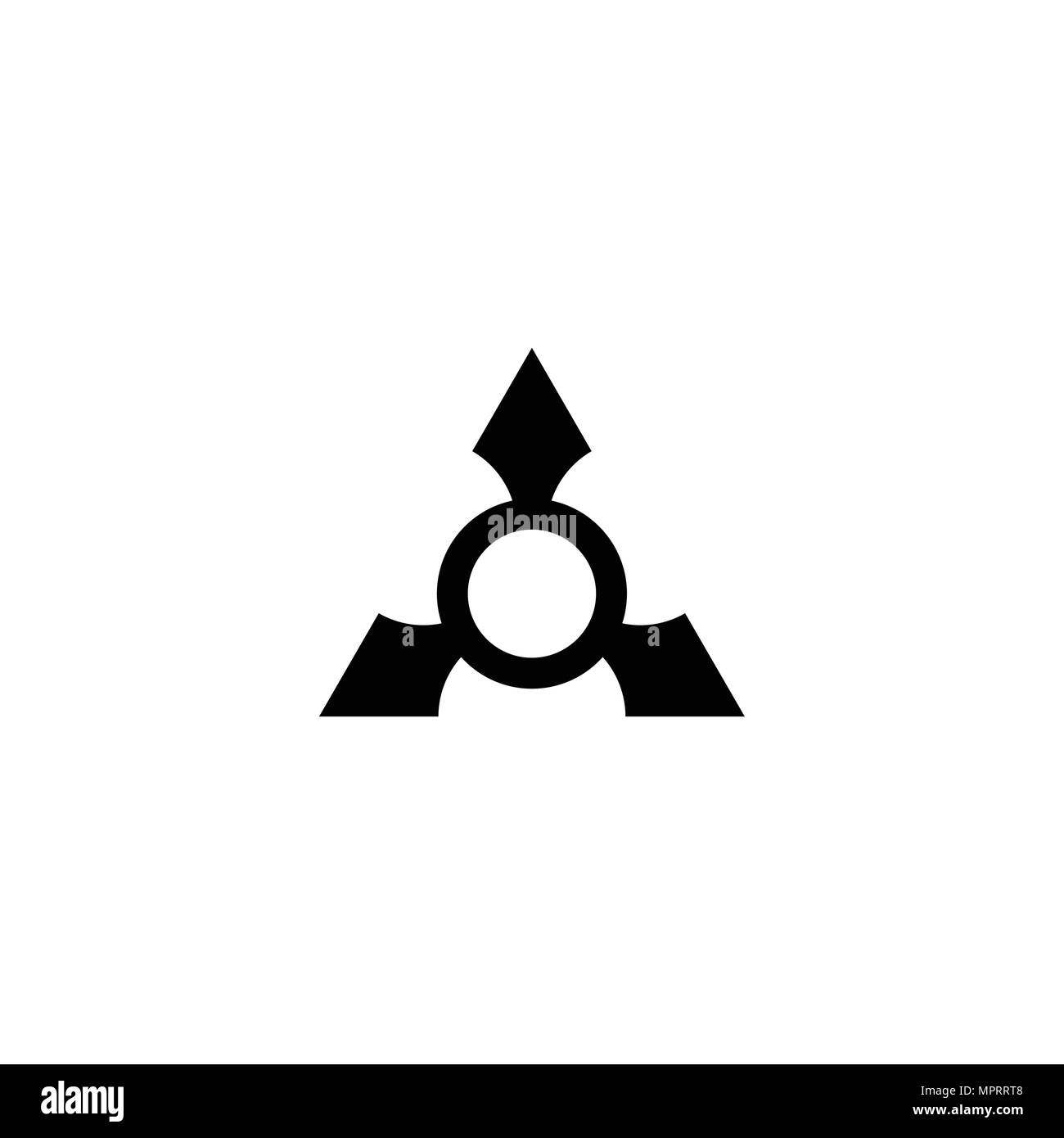 Avec la flèche de cercle, triangle logo design. Illustration de Vecteur
