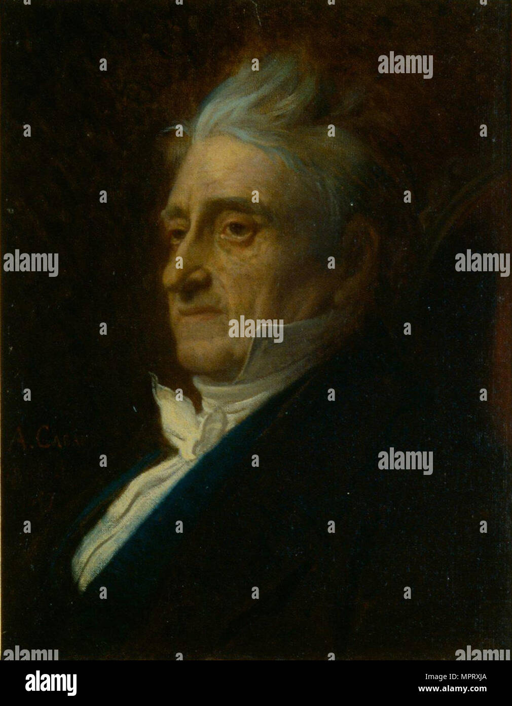 Portrait du compositeur Antonio Francesco Gaetano Saverio Pacini (1778-1866). Banque D'Images