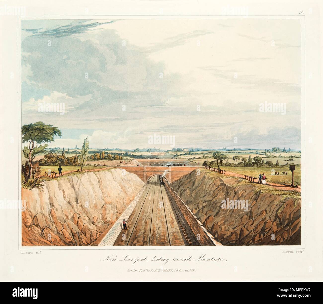 'Près de Liverpool, regard vers Manchester', 1831. Artiste : Thomas Talbot Bury. Banque D'Images