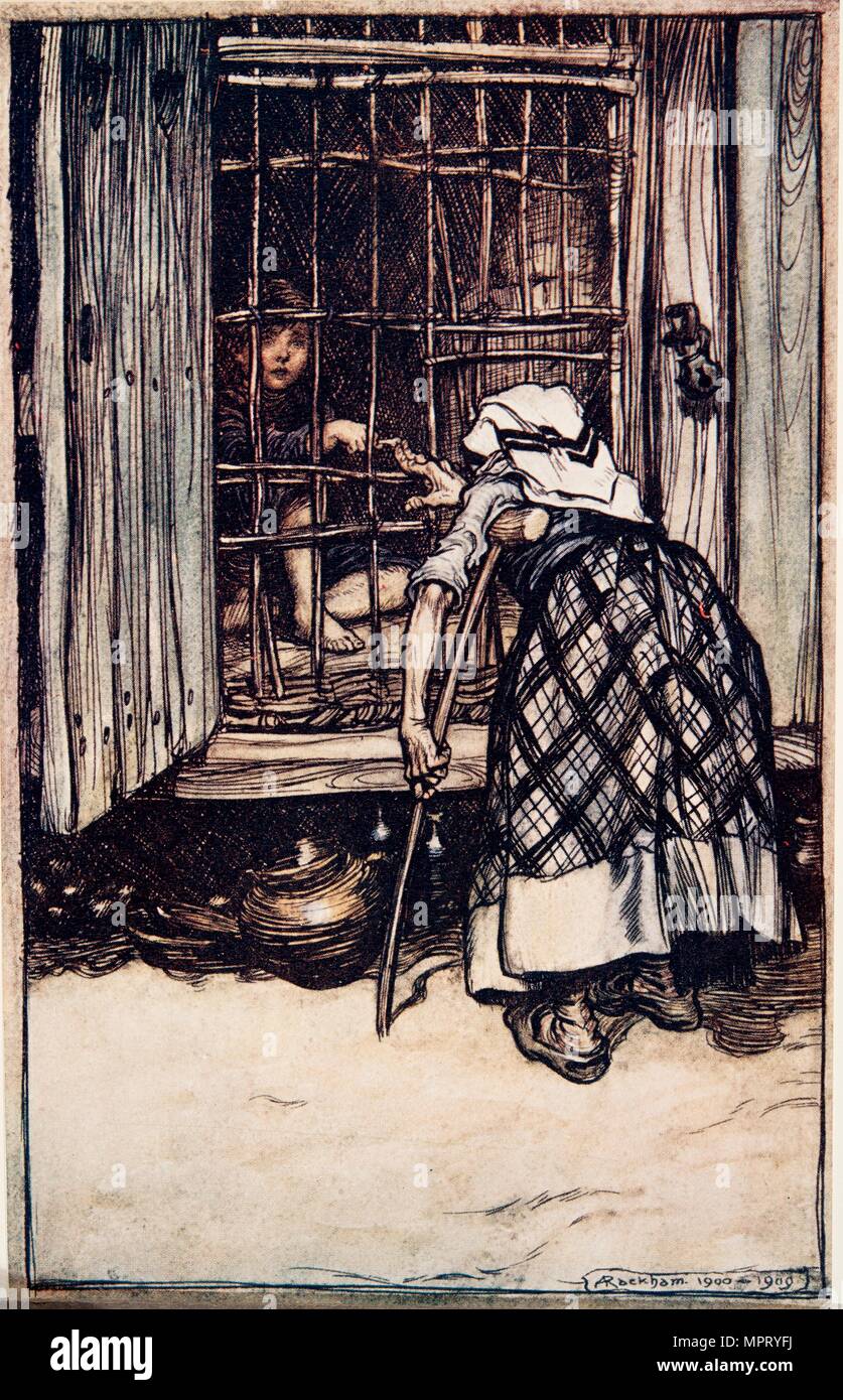 Hansel et Gretel, 1909. Banque D'Images