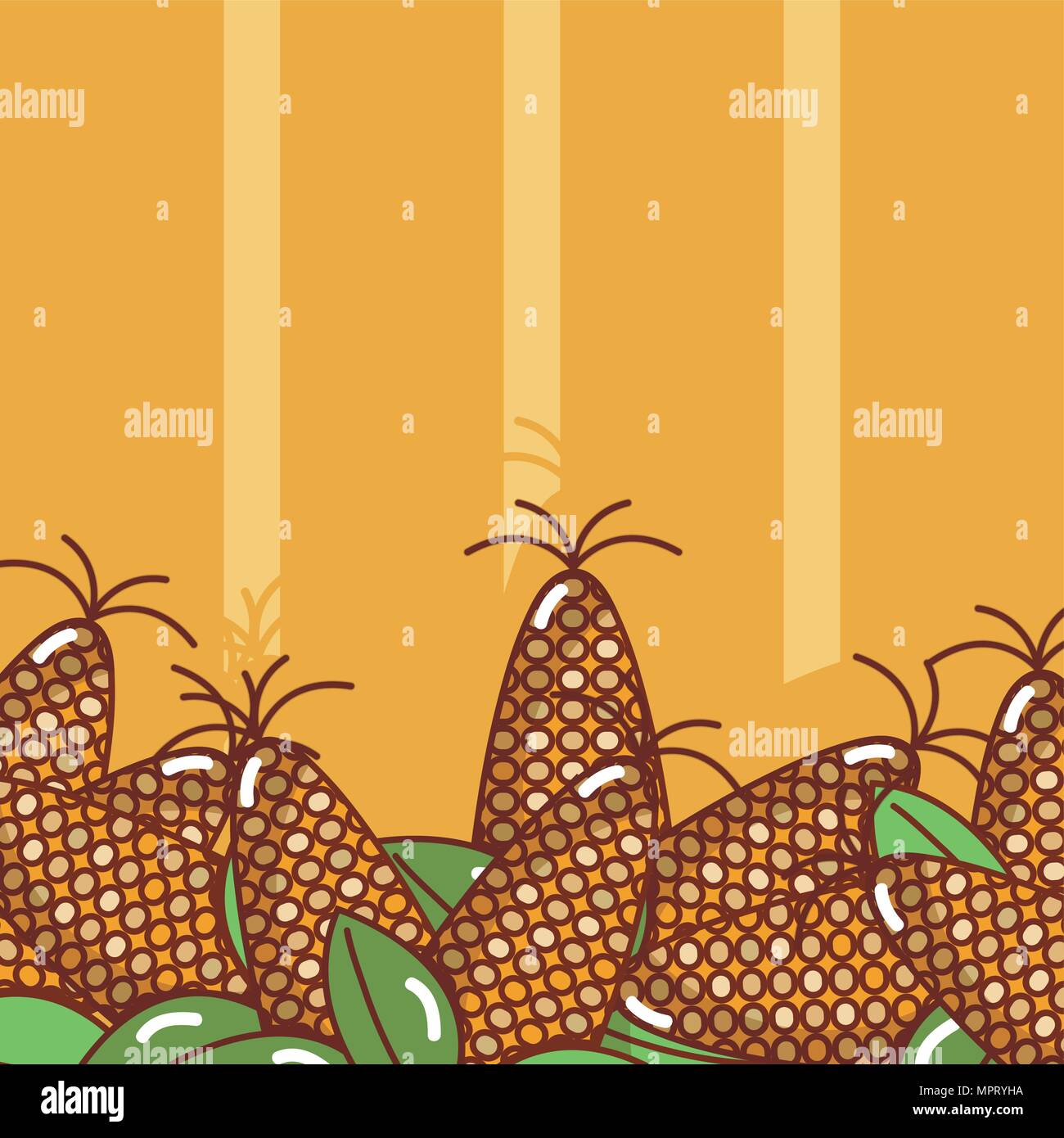 Corns sur fond coloré Illustration de Vecteur