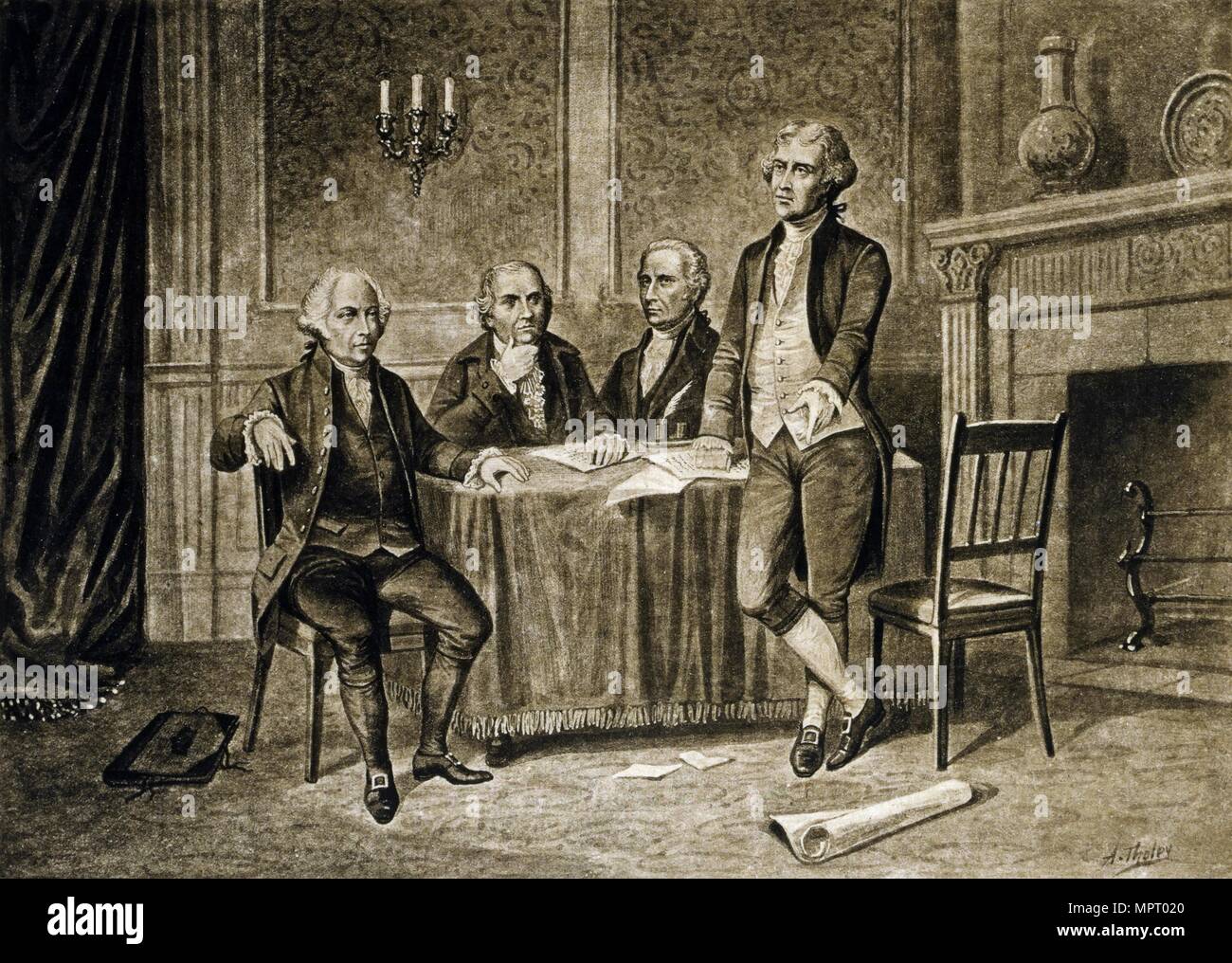 Les dirigeants du Premier Congrès Continental, 1774 (c.1894). Banque D'Images
