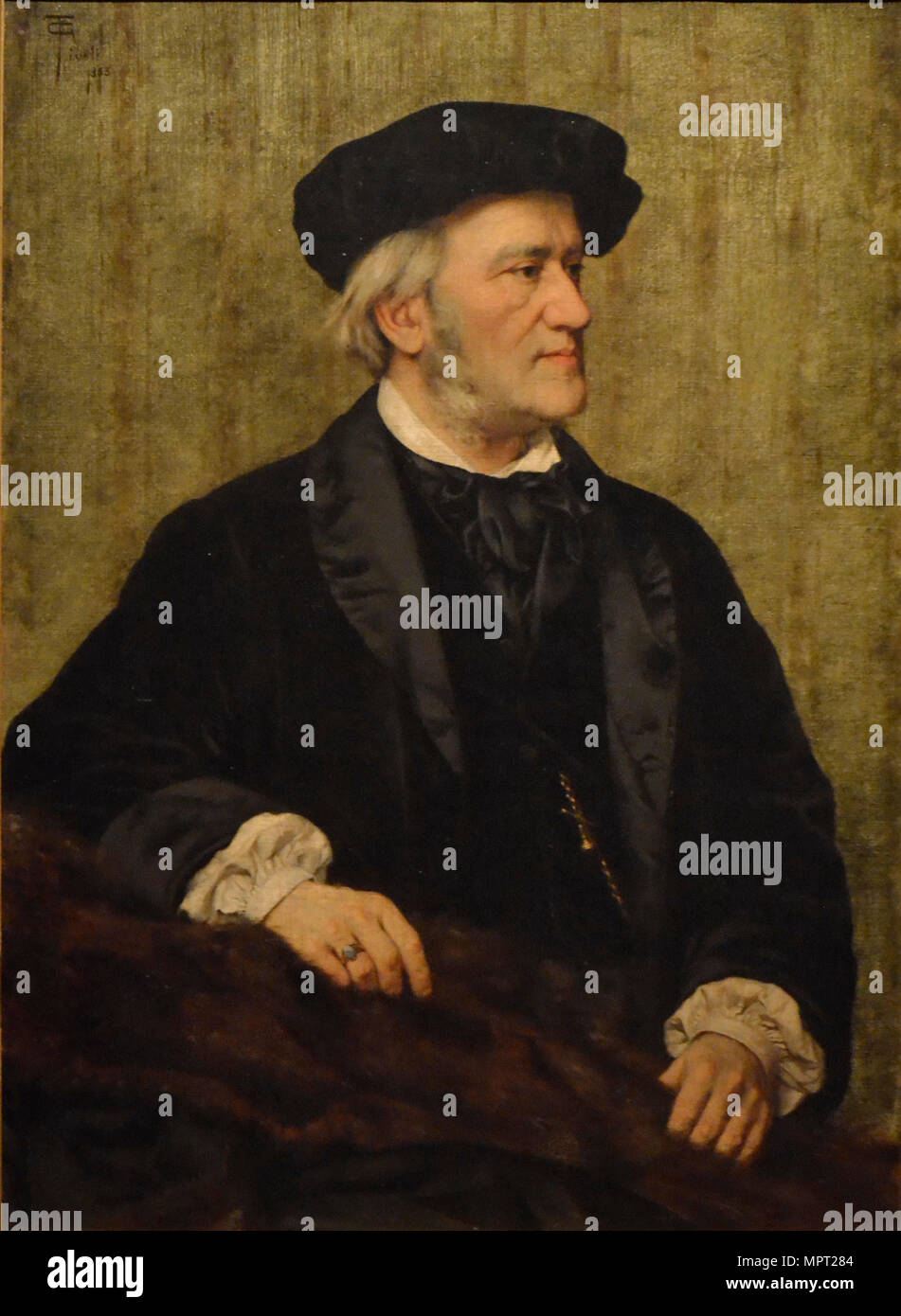 Portrait du compositeur Richard Wagner (1813-1883), 1883. Banque D'Images