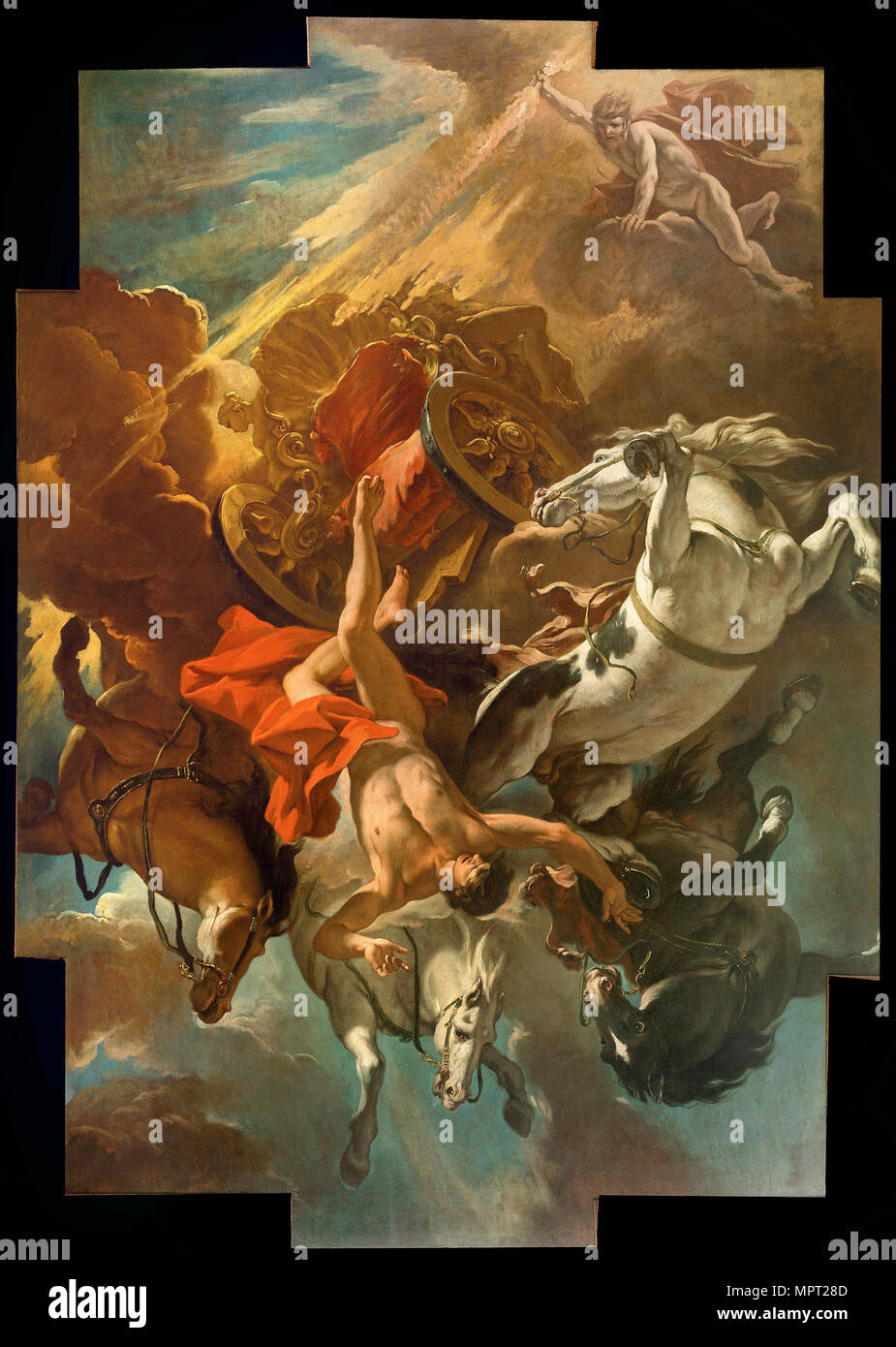 La chute de Phaeton. Banque D'Images La chute de Phaeton. Banque D'Images