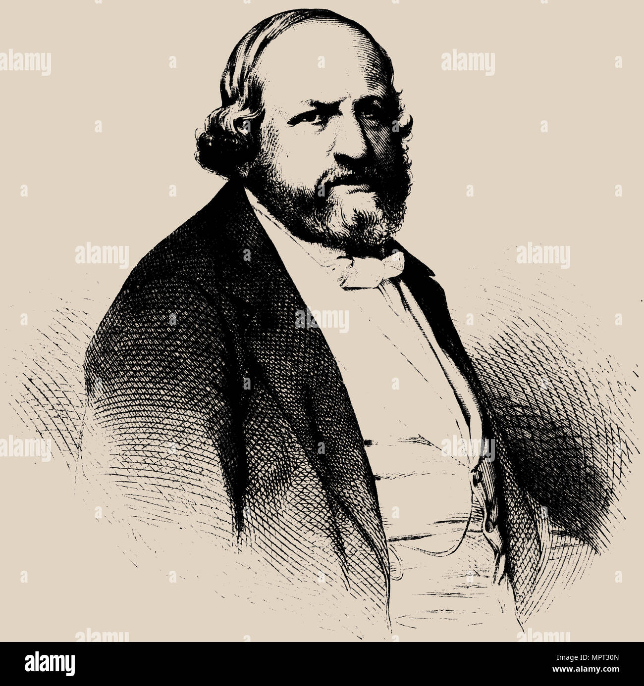 Portrait de Ferdinand von Hiller (1811-1885), 1865. Banque D'Images