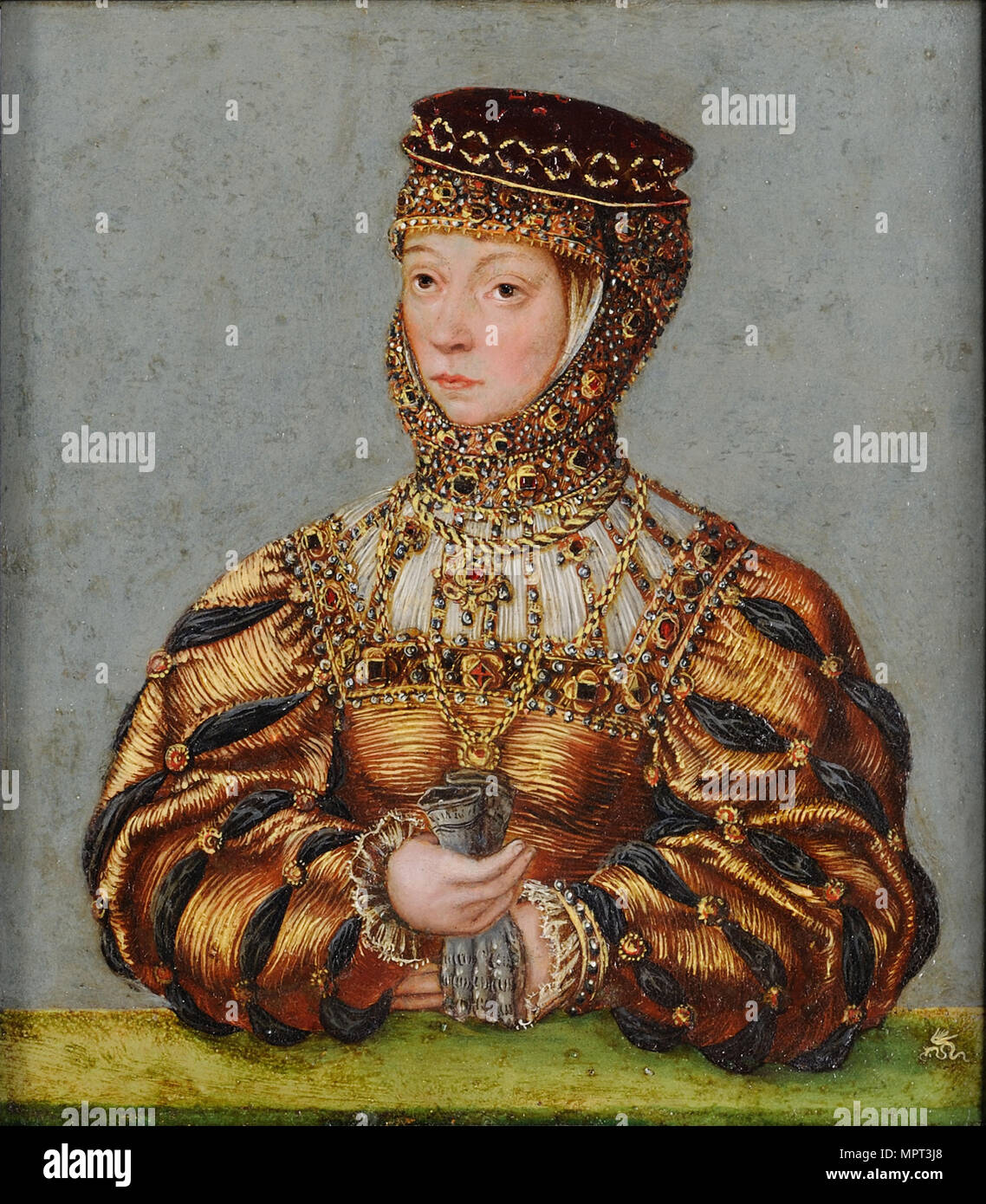 Portrait de Barbara Radziwill (1520-1551), Reine de Pologne et de la grande-duchesse de Lituanie, ch. 1565. Banque D'Images